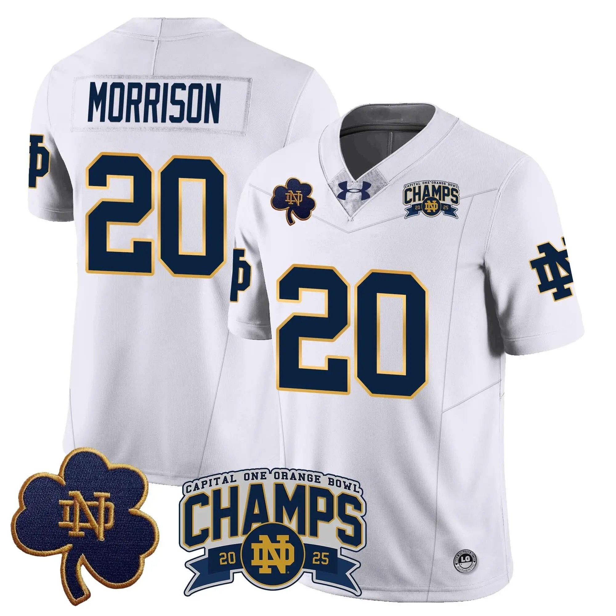 Men Notre Dame Fighting Irish 2025 Orange Bowl Champions Jersey N6 Football