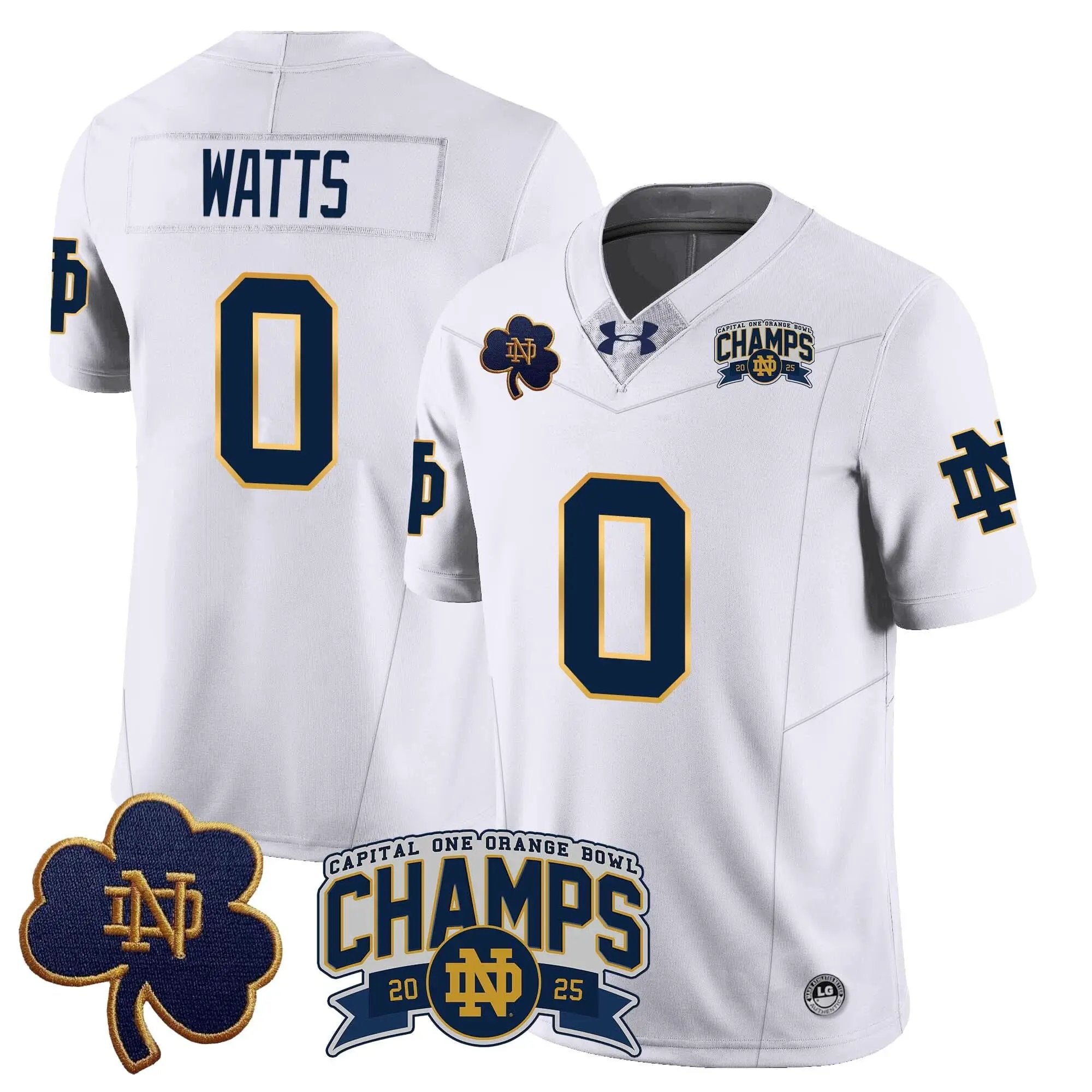 Men Notre Dame Fighting Irish 2025 Orange Bowl Champions Jersey N6 Football