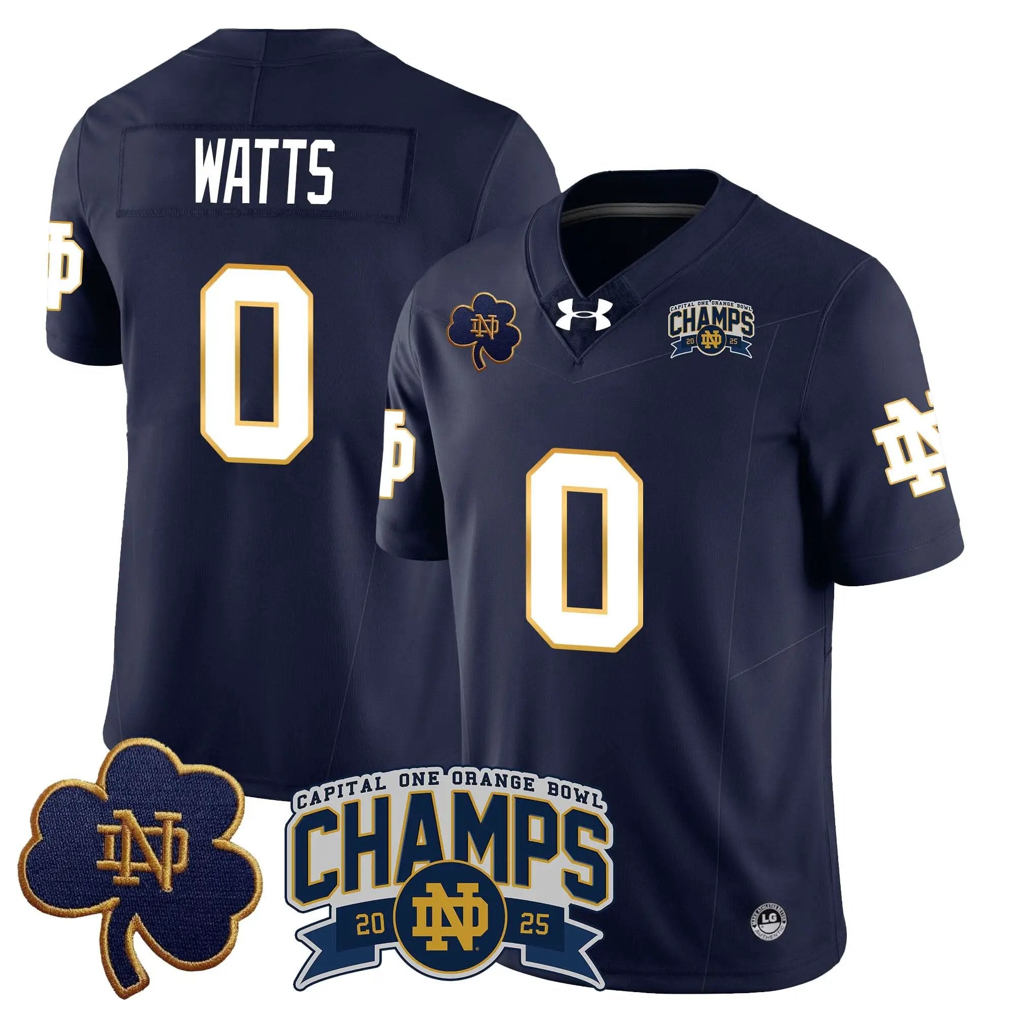 Men Notre Dame Fighting Irish 2025 Orange Bowl Champions Jersey N6 Football