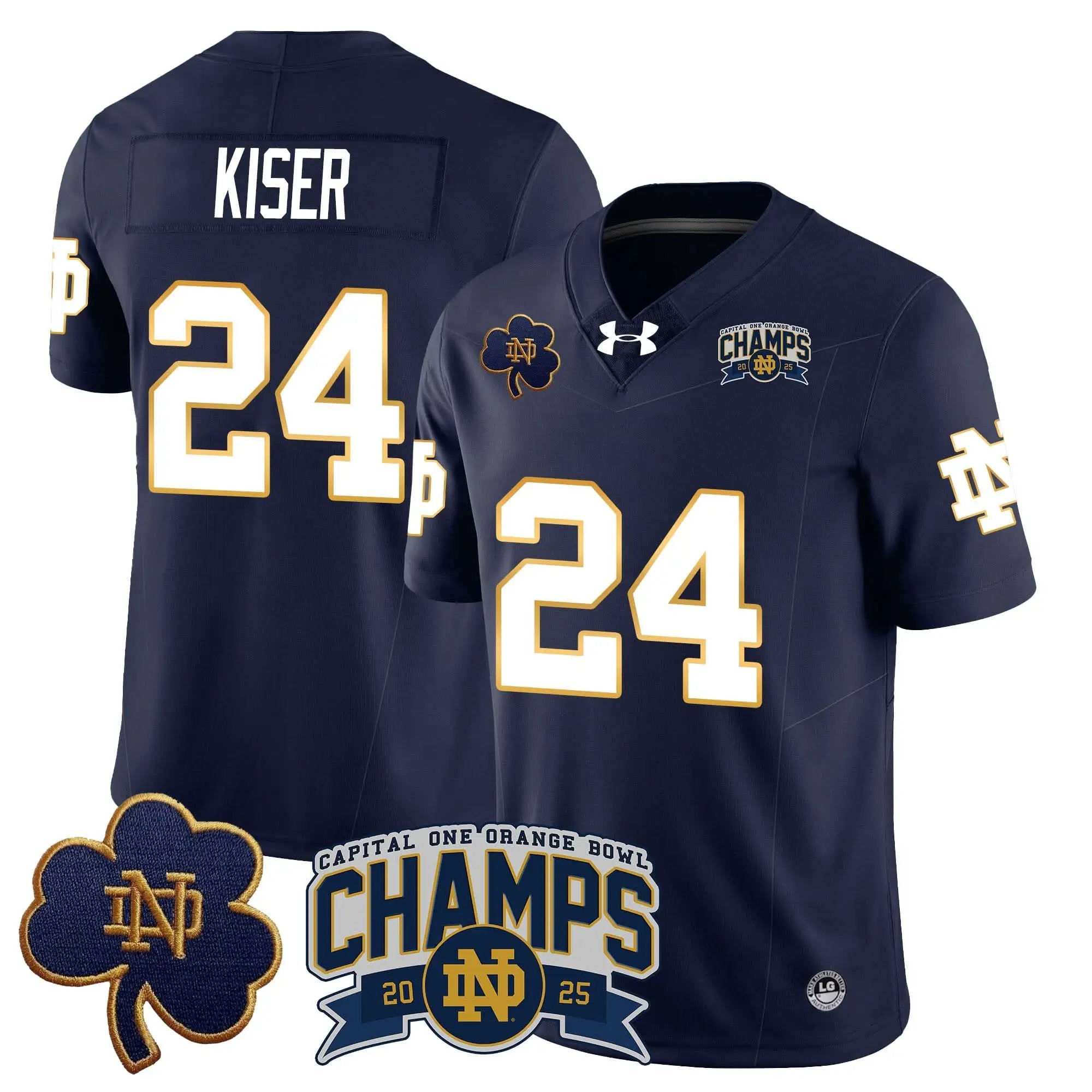 Men Notre Dame Fighting Irish 2025 Orange Bowl Champions Jersey N6 Football