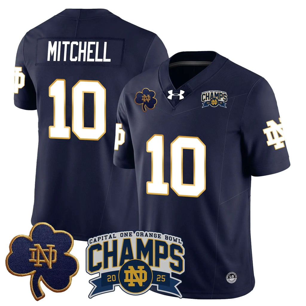 Men Notre Dame Fighting Irish 2025 Orange Bowl Champions Jersey N6 Football