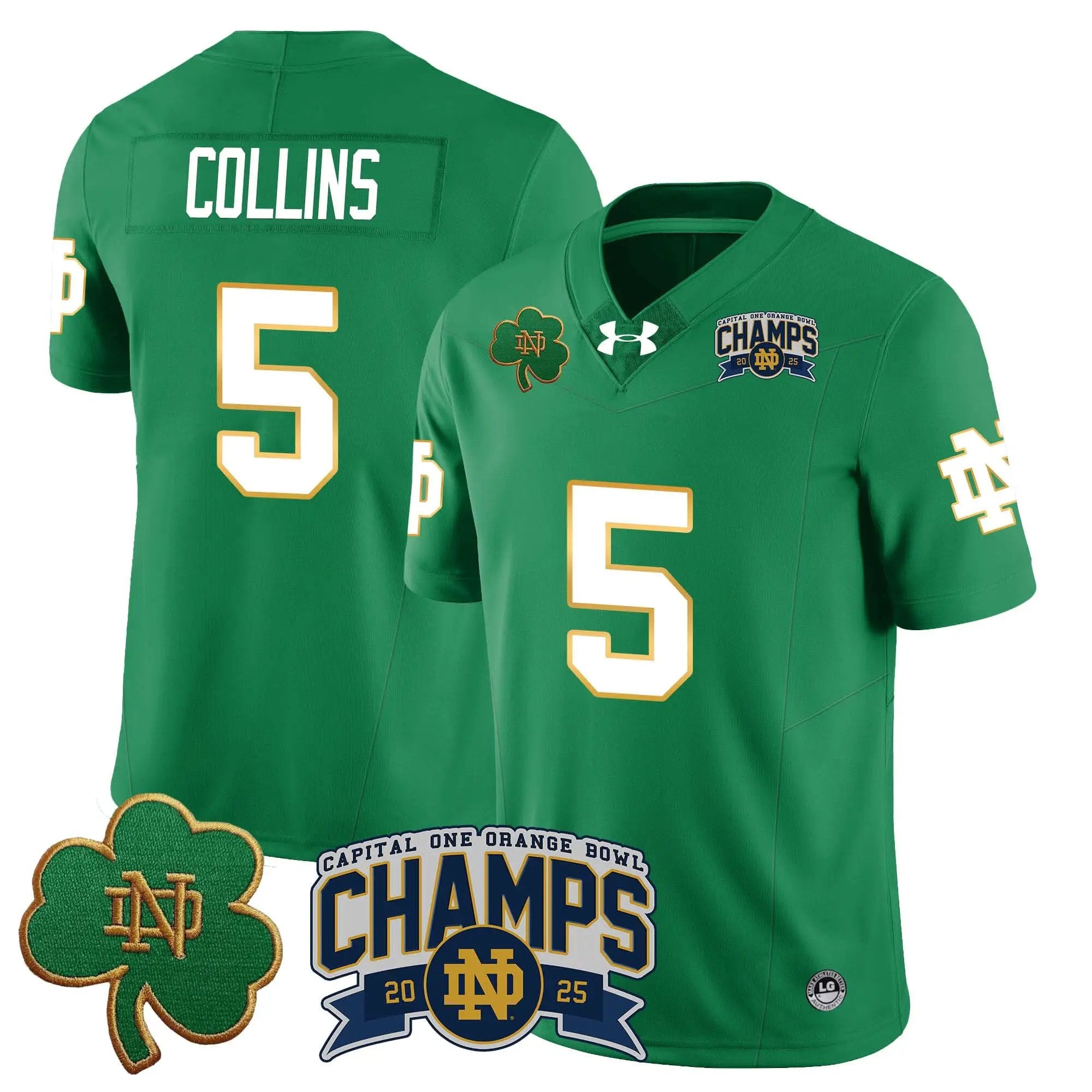 Men Notre Dame Fighting Irish 2025 Orange Bowl Champions Jersey N6 Football