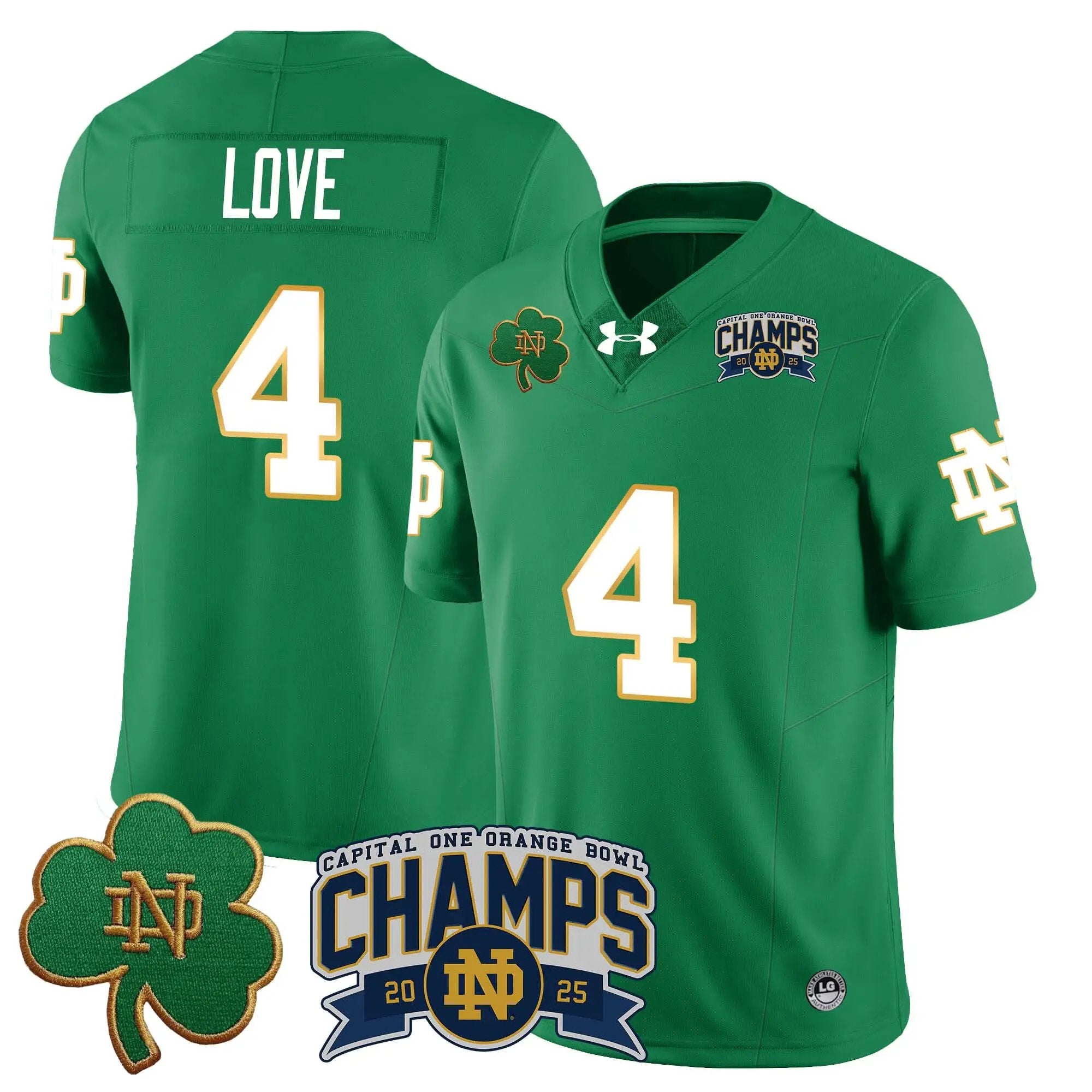 Men Notre Dame Fighting Irish 2025 Orange Bowl Champions Jersey N6 Football