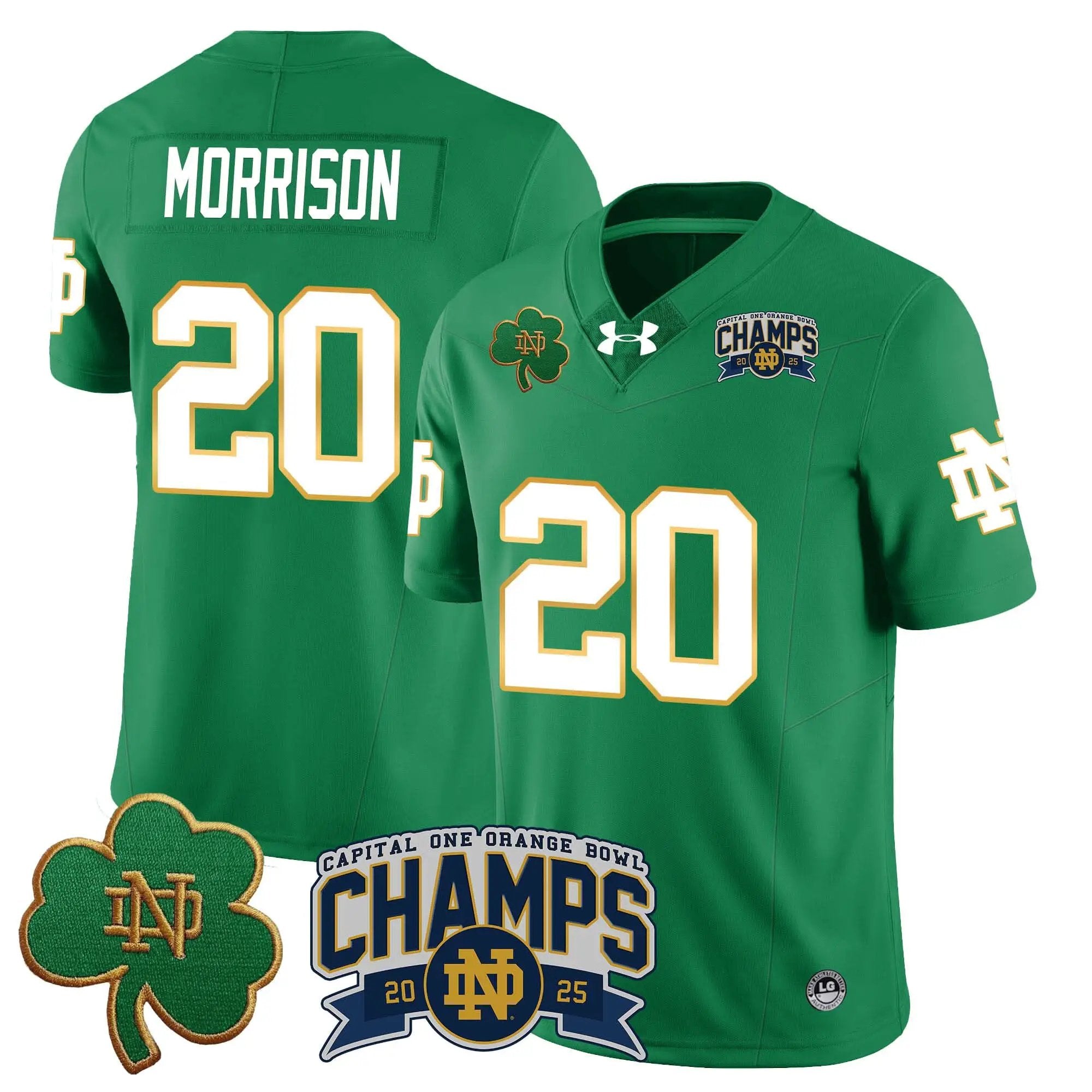 Men Notre Dame Fighting Irish 2025 Orange Bowl Champions Jersey N6 Football