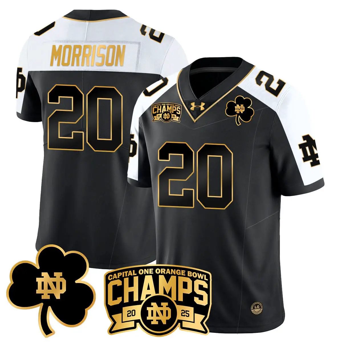Men Notre Dame Fighting Irish 2025 Orange Bowl Champions Jersey N6 Football