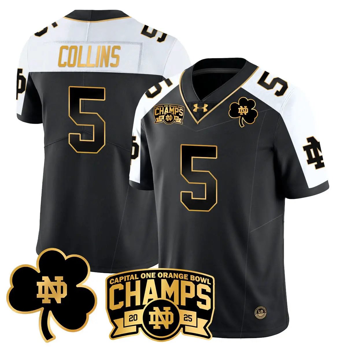 Men Notre Dame Fighting Irish 2025 Orange Bowl Champions Jersey N6 Football