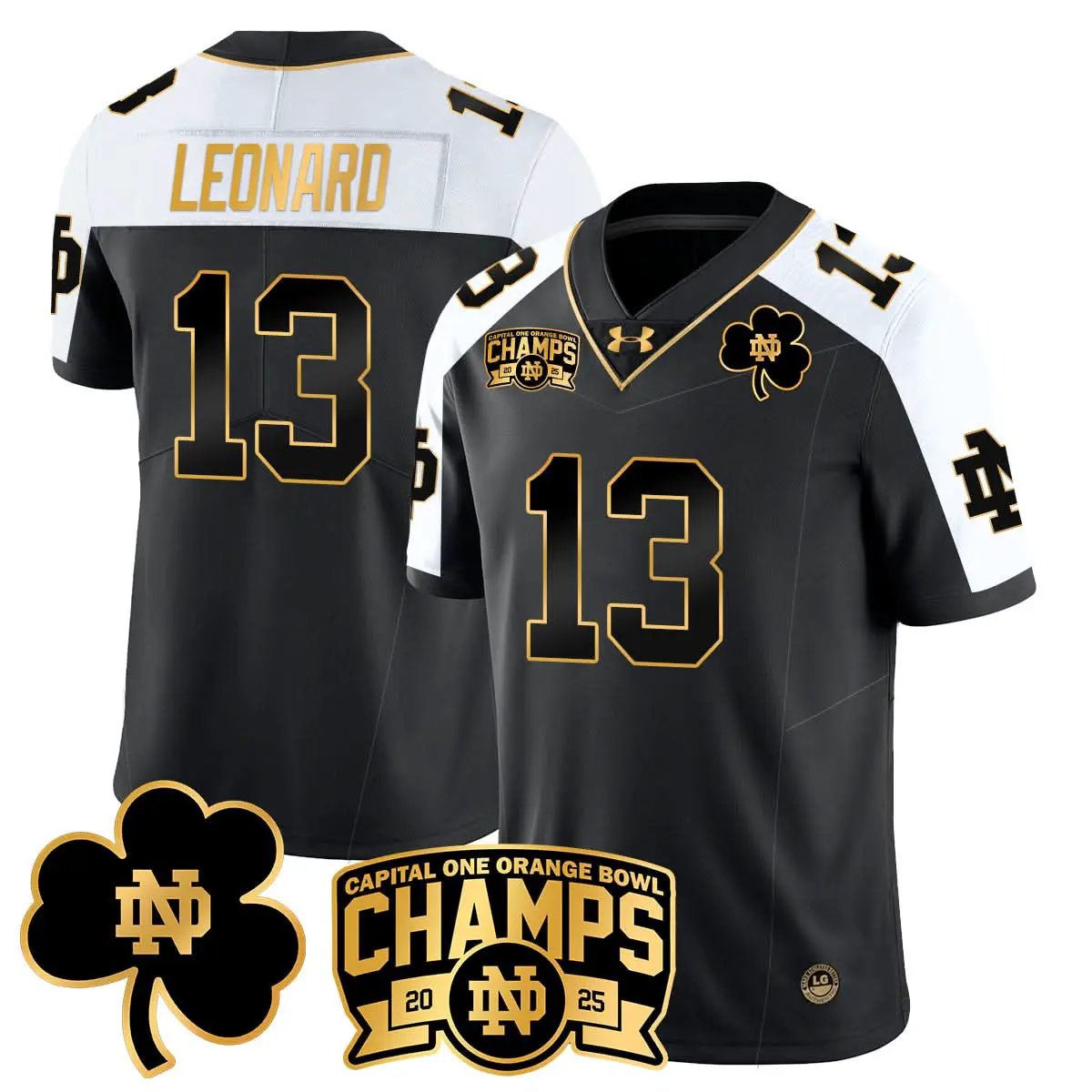 Men Notre Dame Fighting Irish 2025 Orange Bowl Champions Jersey N6 Football