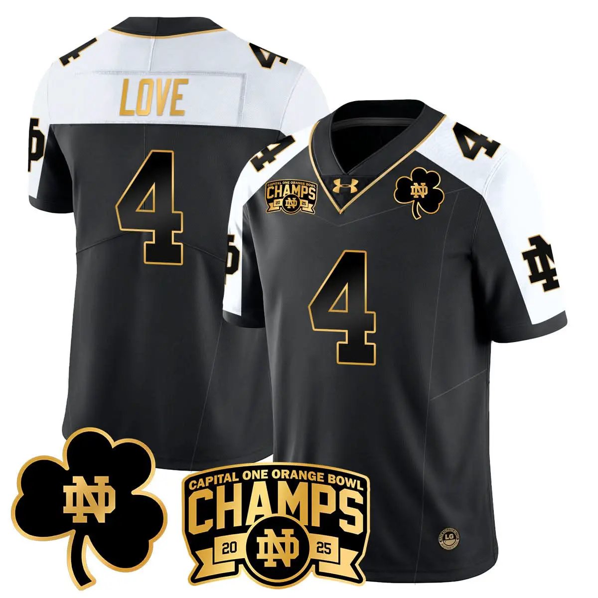 Men Notre Dame Fighting Irish 2025 Orange Bowl Champions Jersey N6 Football