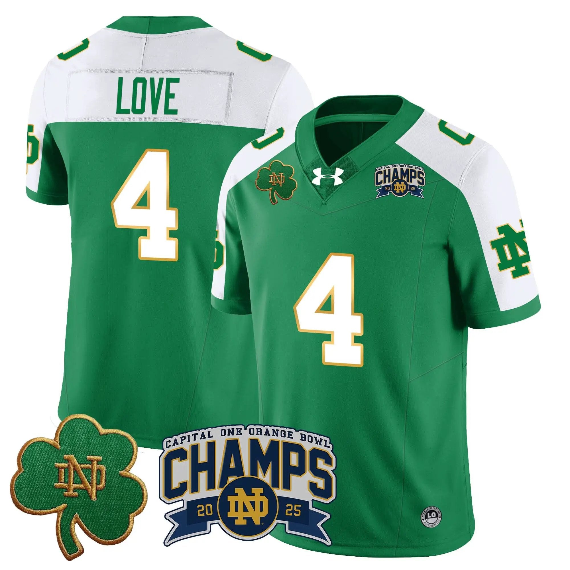Men Notre Dame Fighting Irish 2025 Orange Bowl Champions Jersey N6 Football