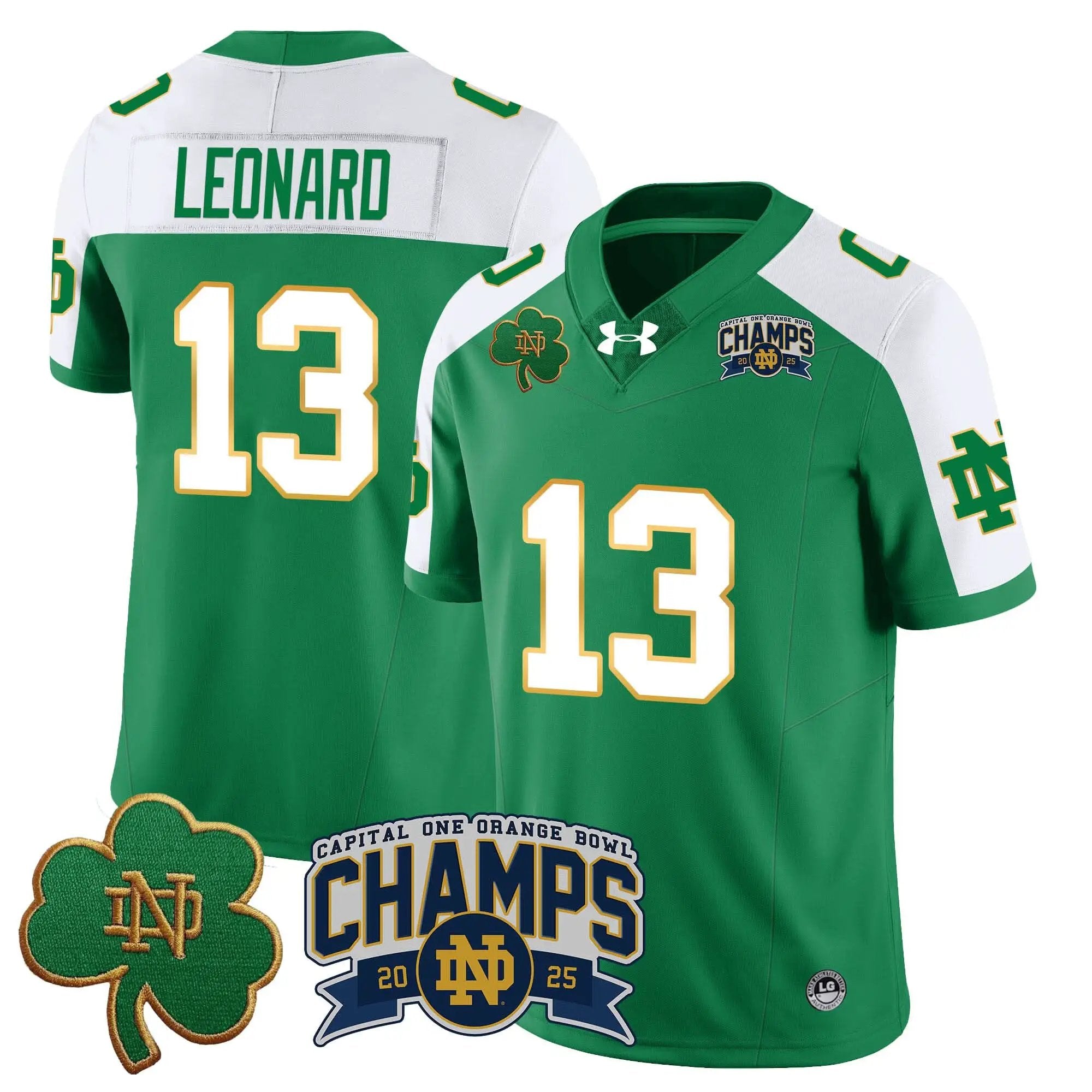 Men Notre Dame Fighting Irish 2025 Orange Bowl Champions Jersey N6 Football