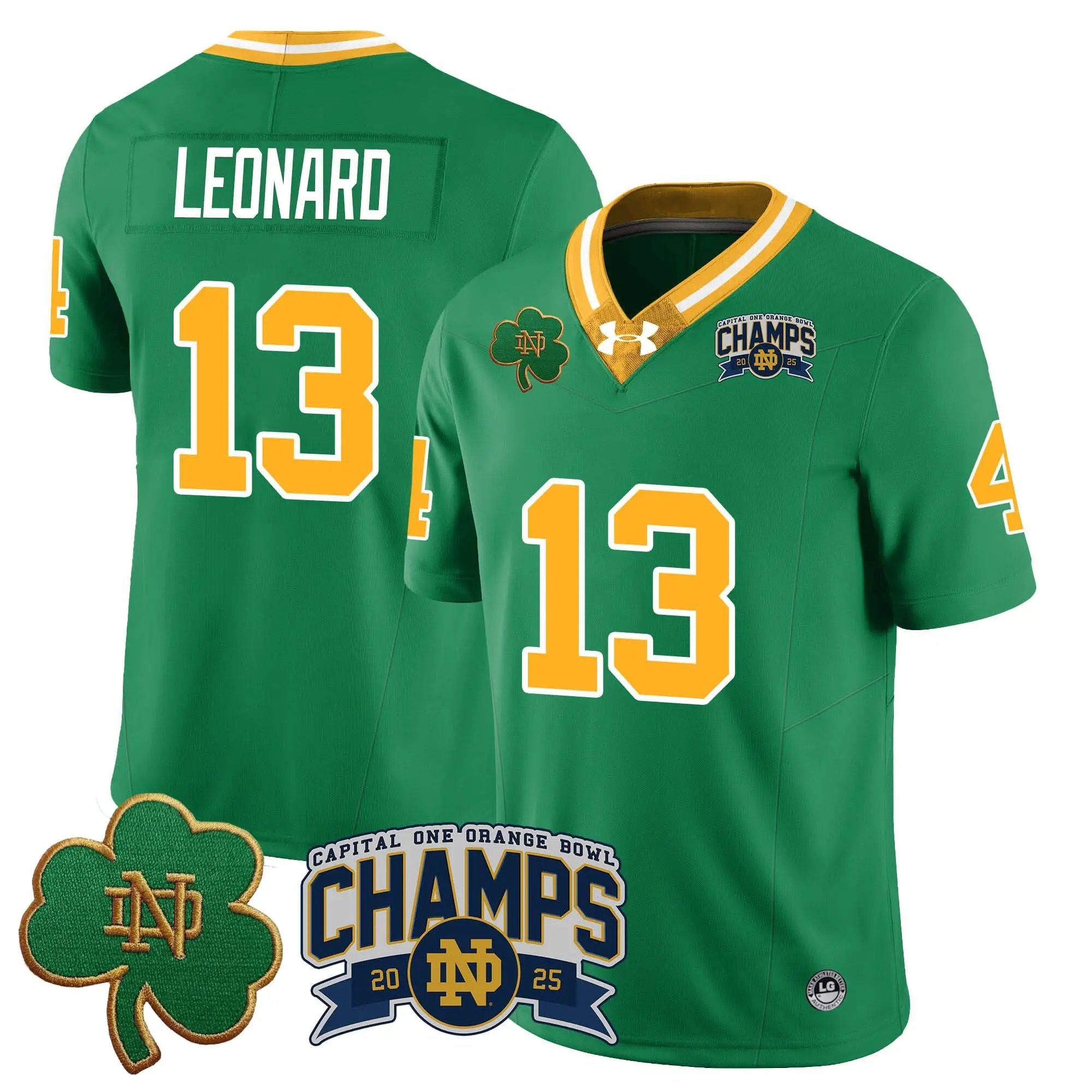 Men Notre Dame Fighting Irish 2025 Orange Bowl Champions Jersey N6 Football