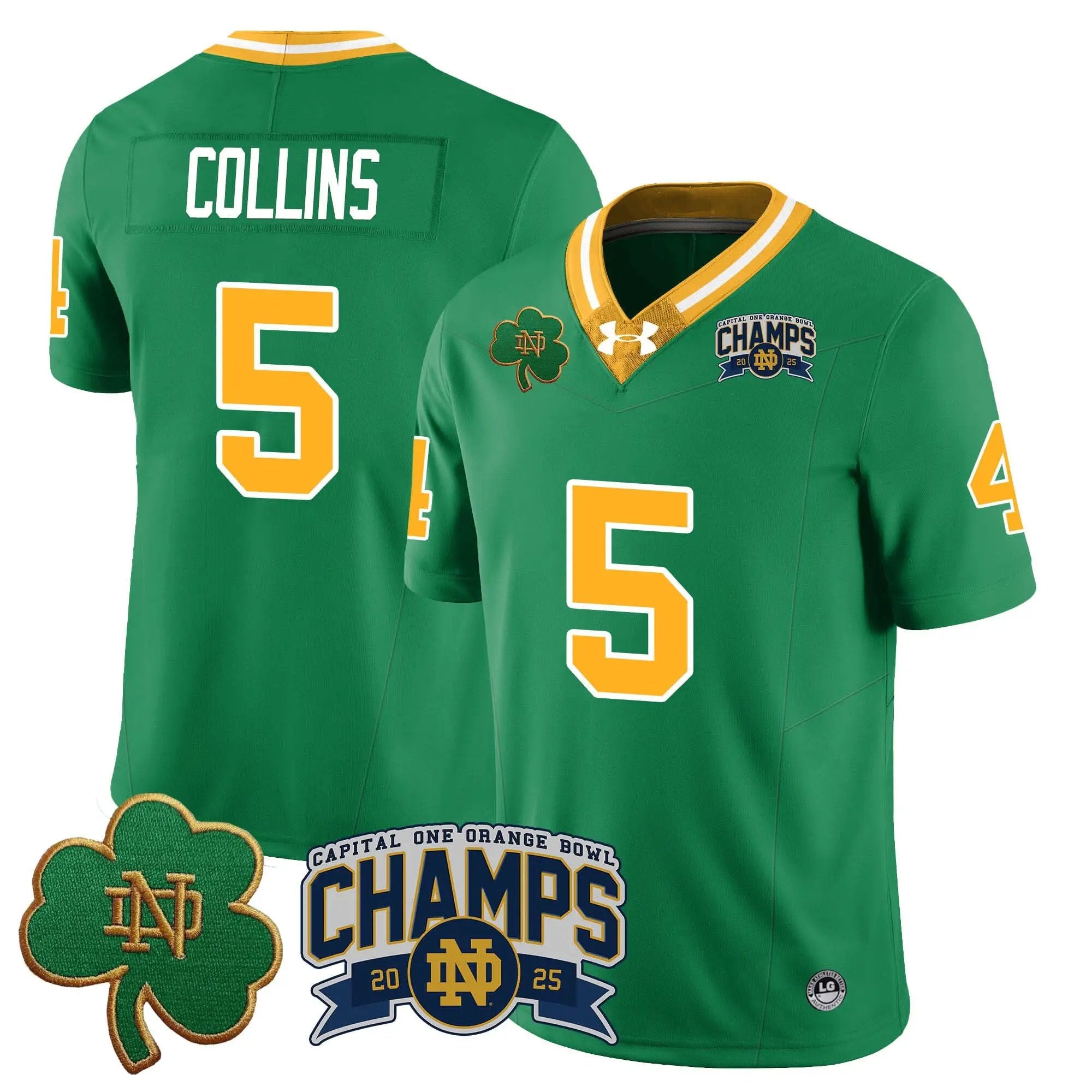 Men Notre Dame Fighting Irish 2025 Orange Bowl Champions Jersey N6 Football