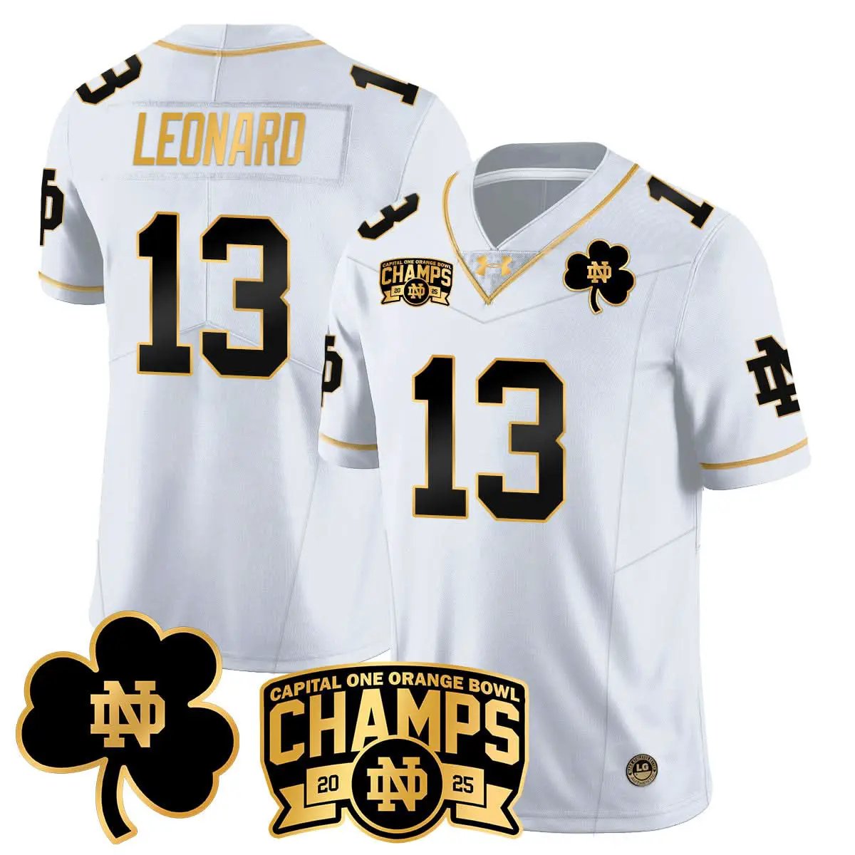 Men Notre Dame Fighting Irish 2025 Orange Bowl Champions Jersey N6 Football