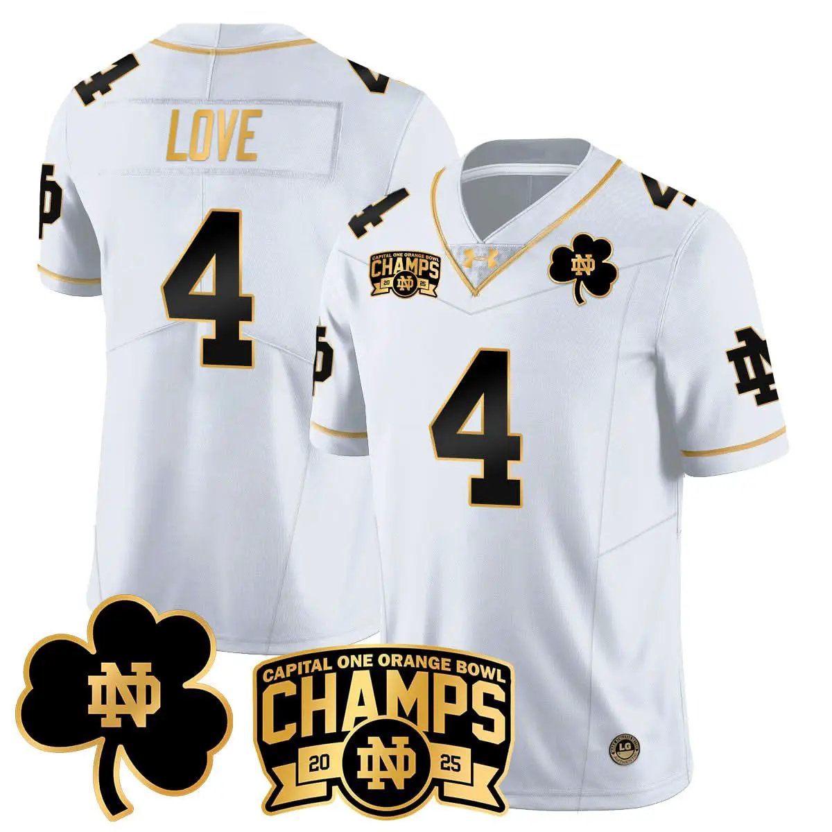 Men Notre Dame Fighting Irish 2025 Orange Bowl Champions Jersey N6 Football