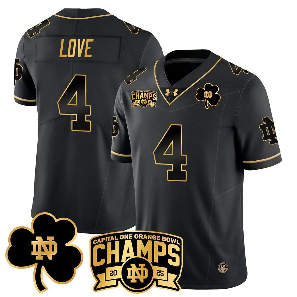Men Notre Dame Fighting Irish 2025 Orange Bowl Champions Jersey N6 Football