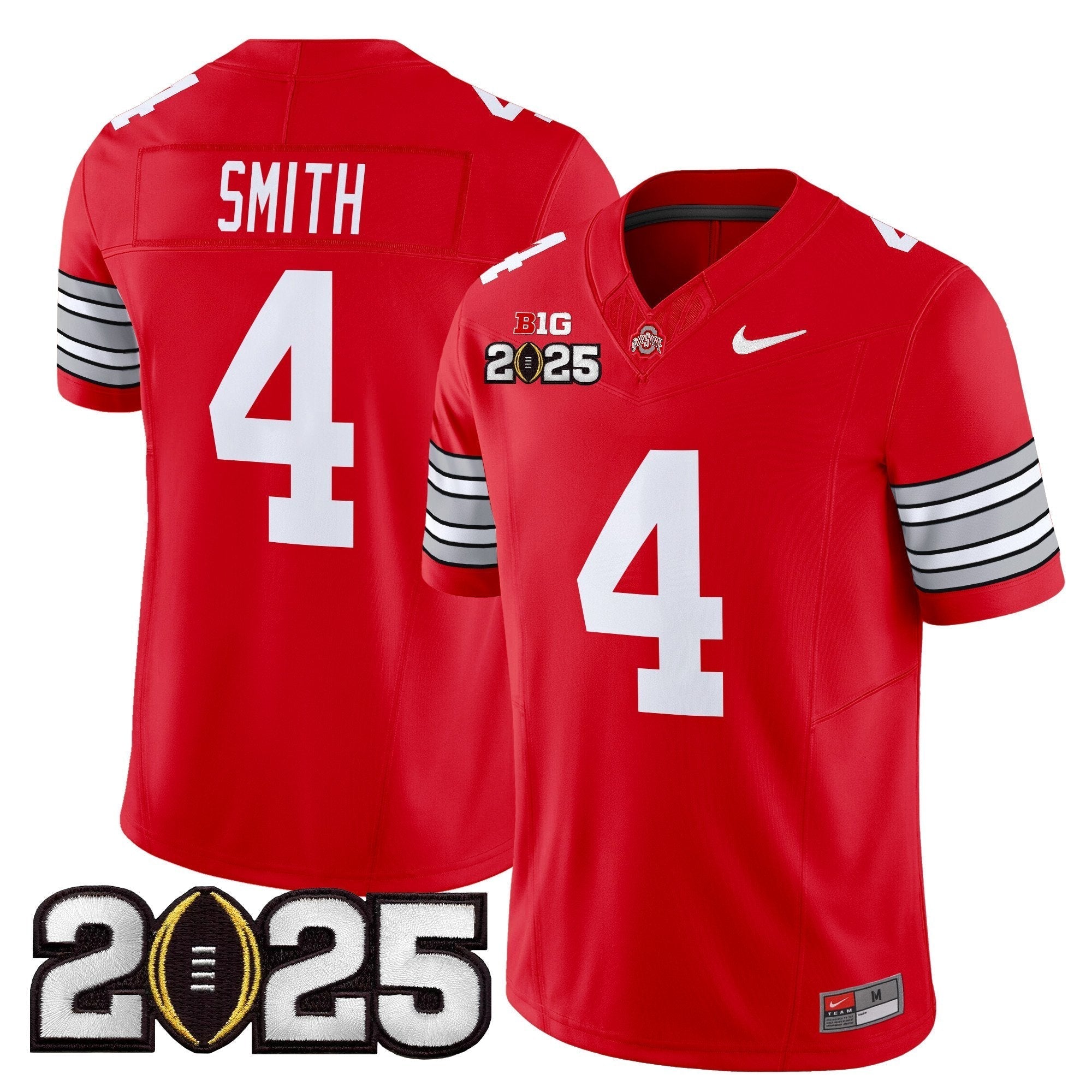 Men Ohio State Buckeyes 'Heritage Stripe' 2025 CFP Final Patch Vapor Limited Jersey - All Stitched
