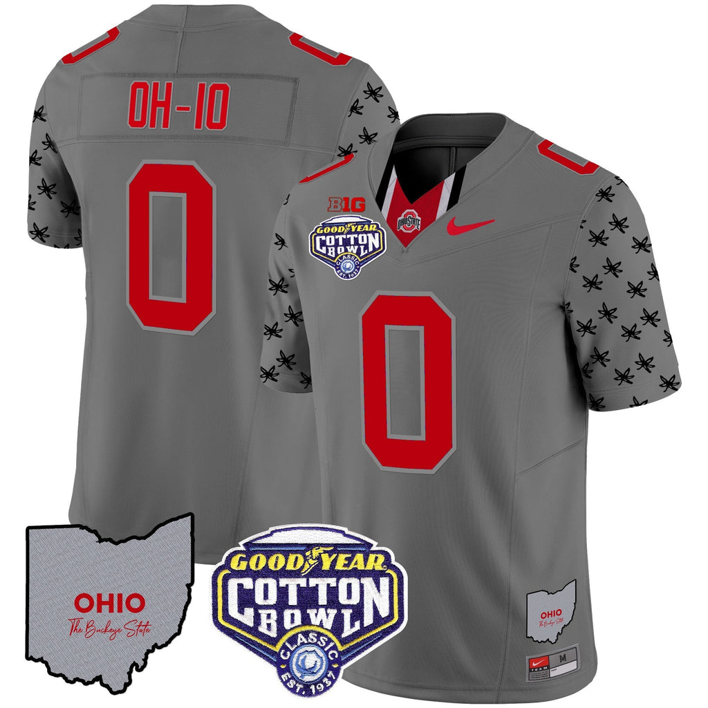 Men Ohio State Buckeyes Cotton Bowl Patch Vapor Limited Jersey - All Stitched