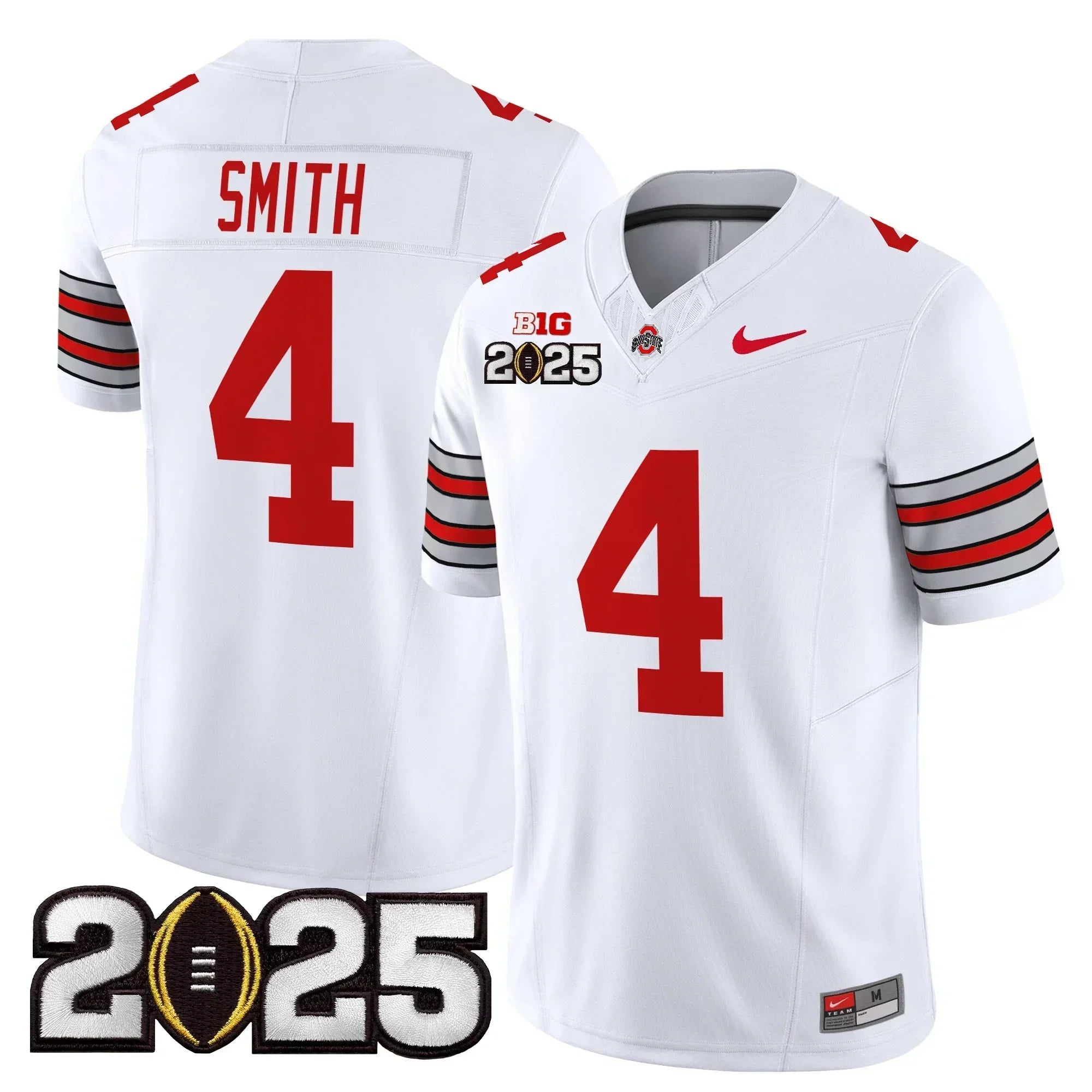 Men Ohio State Buckeyes Jeremiah Smith 2025 Patch Jersey - All Stitched