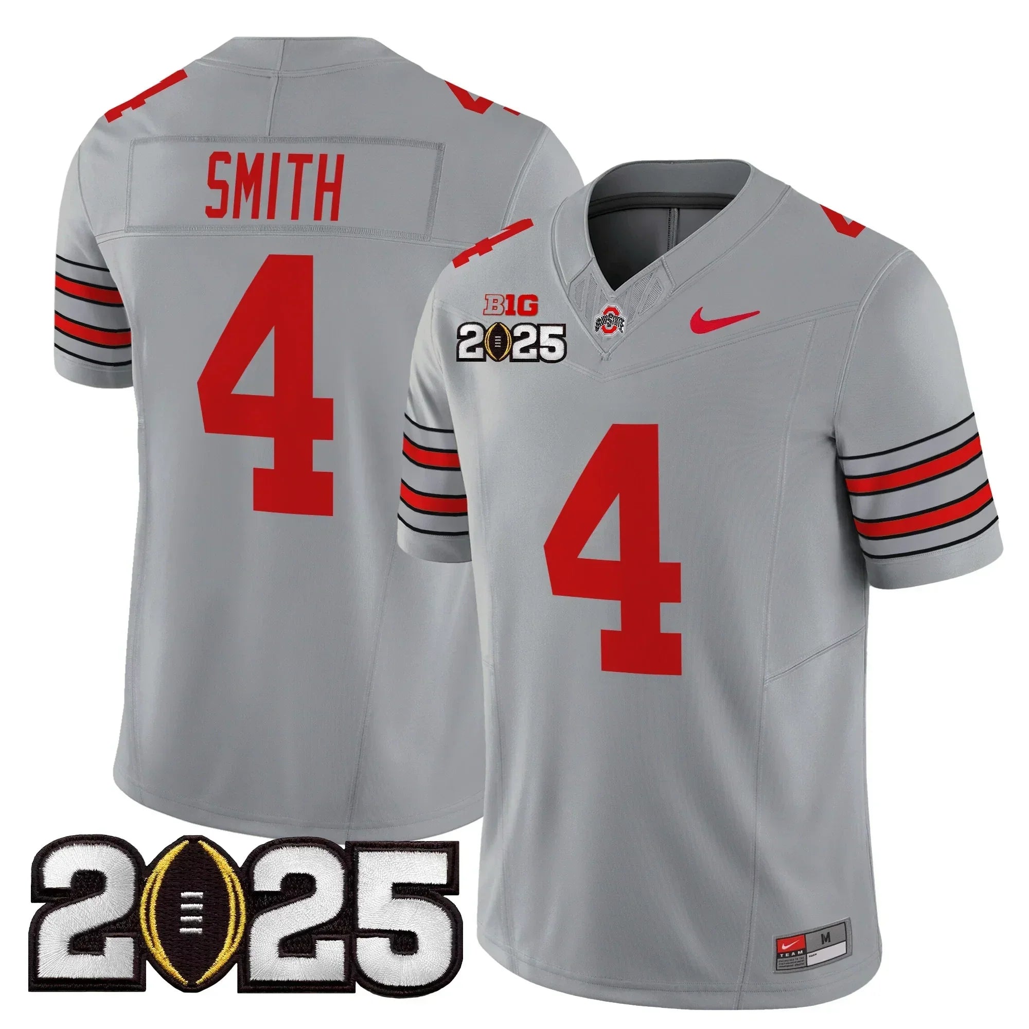 Men Ohio State Buckeyes Jeremiah Smith 2025 Patch Jersey - All Stitched