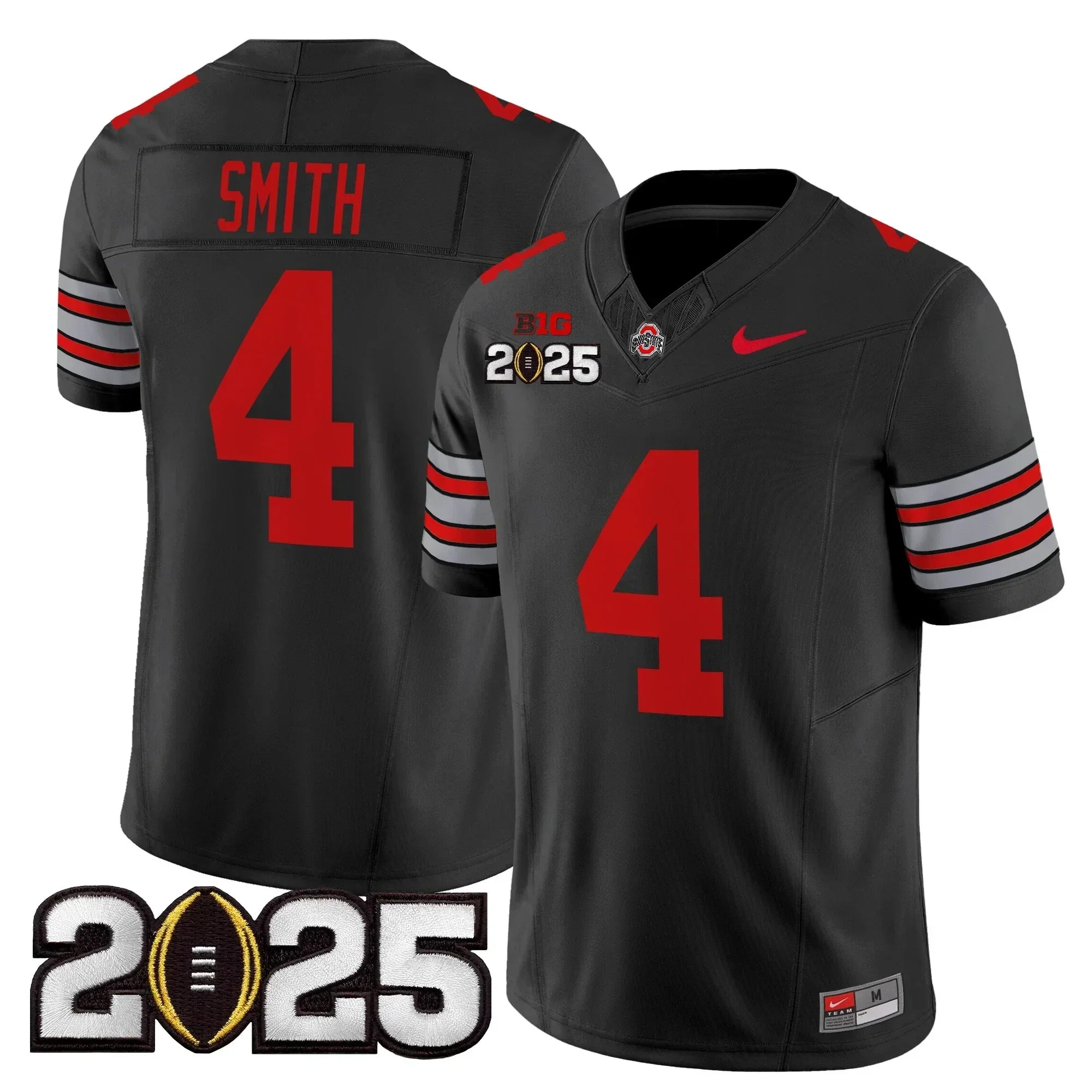 Men Ohio State Buckeyes Jeremiah Smith 2025 Patch Jersey - All Stitched