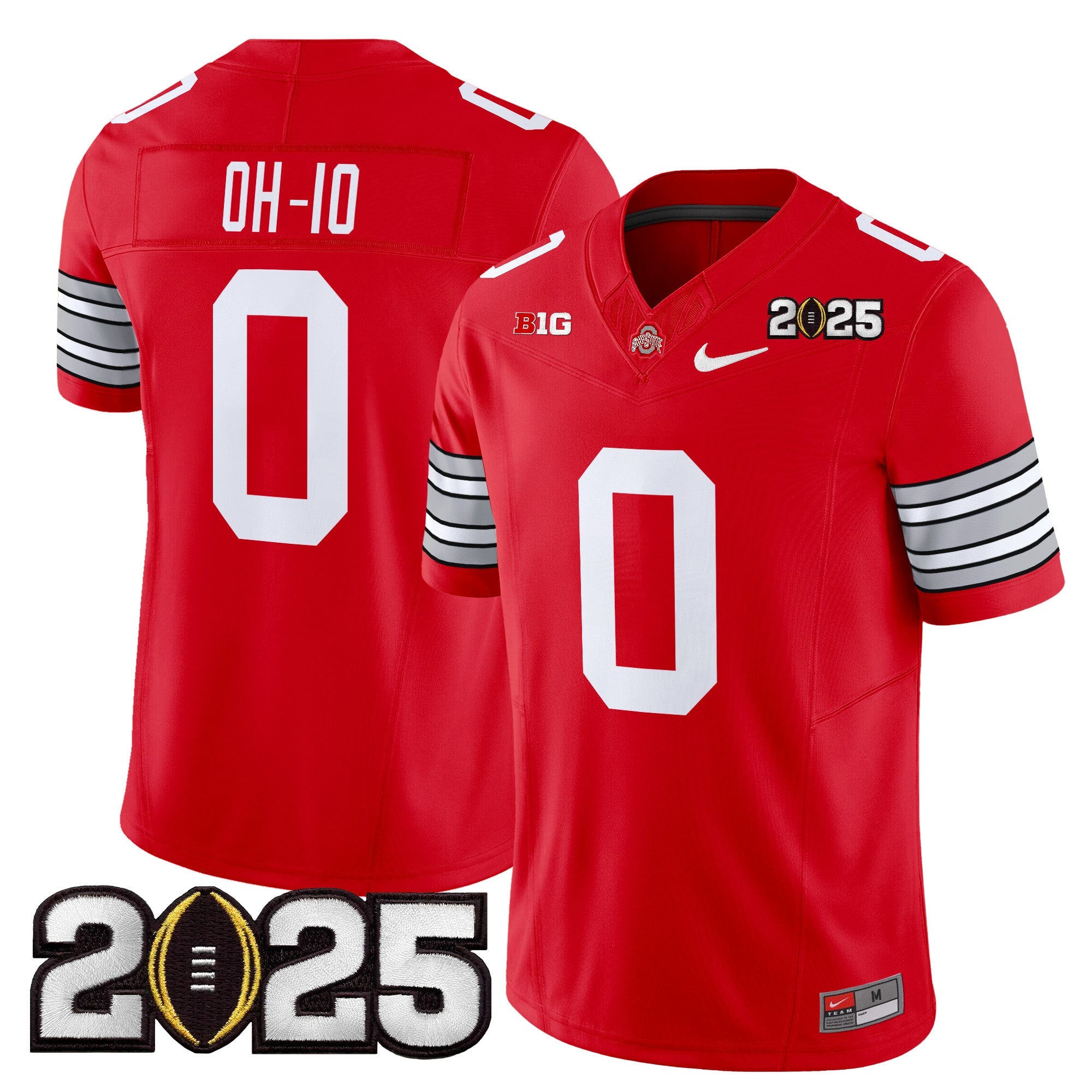 Ohio State Buckeyes 'Heritage Stripe' 2025 CFP Final Patch Vapor Limited Jersey - All Stitched