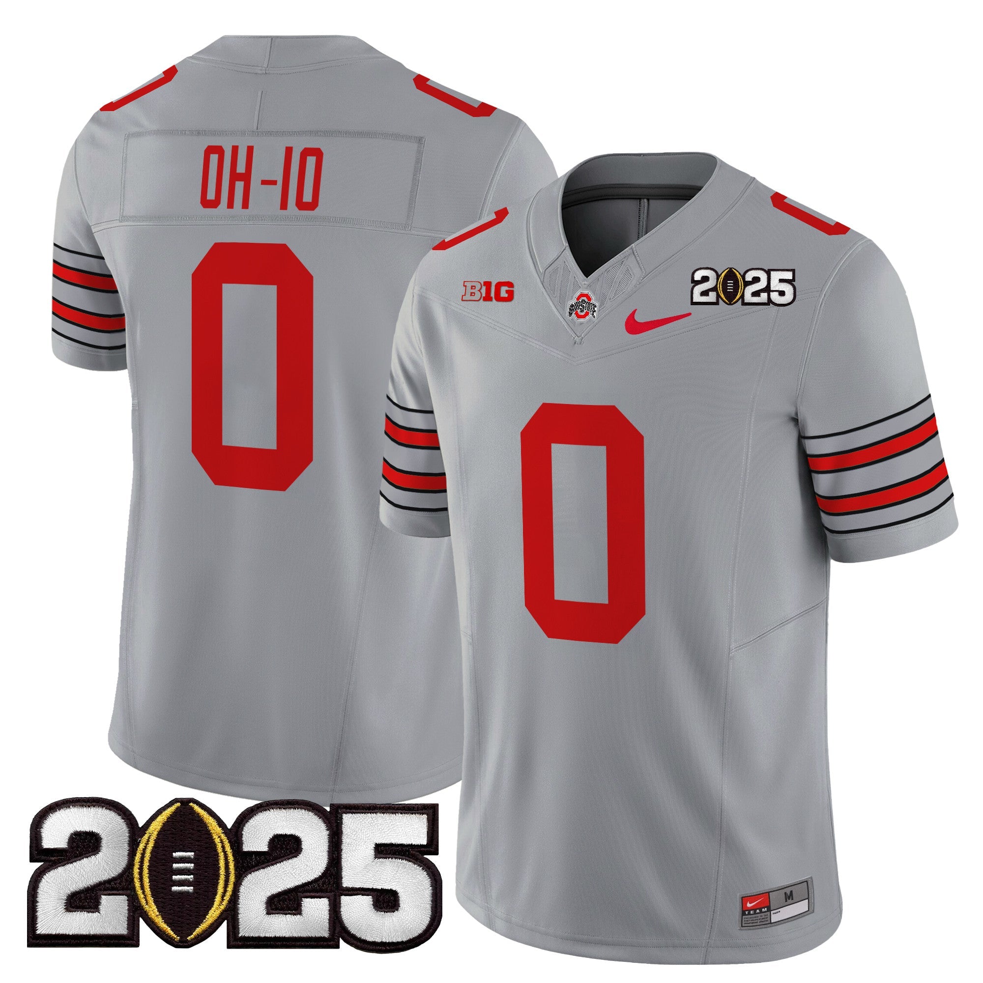 Ohio State Buckeyes 'Heritage Stripe' 2025 CFP Final Patch Vapor Limited Jersey - All Stitched