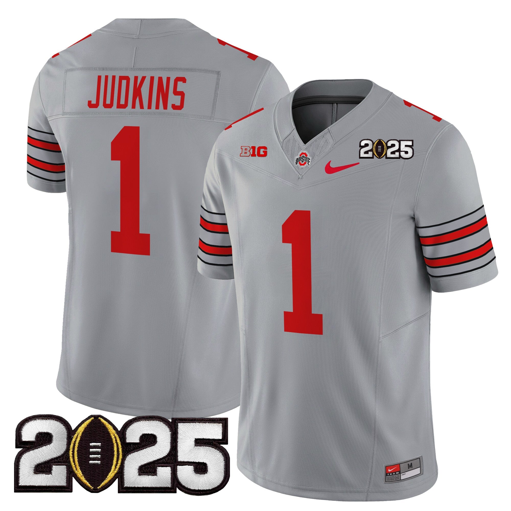 Ohio State Buckeyes 'Heritage Stripe' 2025 CFP Final Patch Vapor Limited Jersey - All Stitched