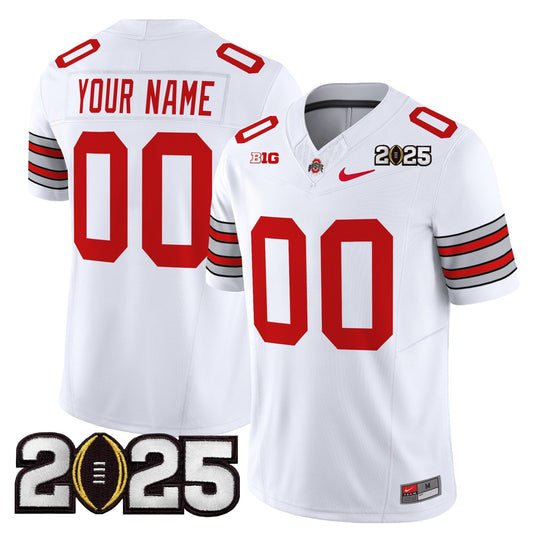 Custom Ohio State Buckeyes Jersey 'Heritage Stripe' 2025 CFP Final Patch Vapor Limited - All Stitched
