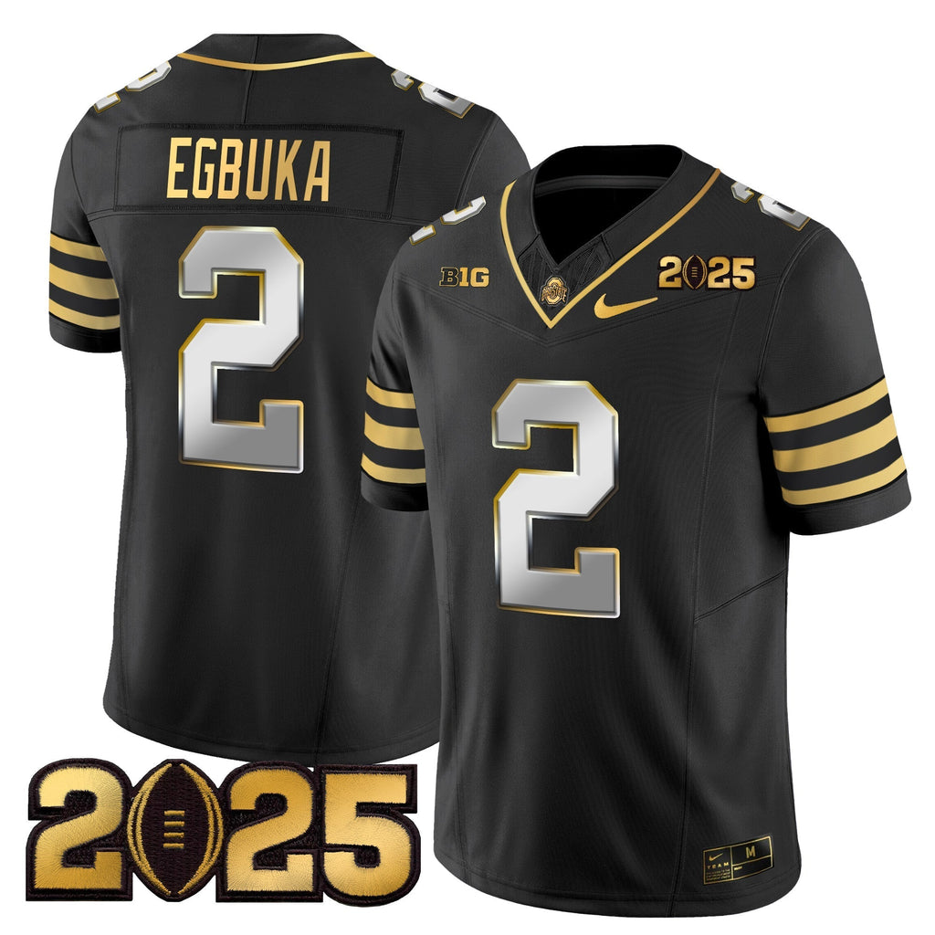 Men Ohio State Buckeyes 'Heritage Stripe' CFP Final Patch Gold Vapor Limited Jersey - All Stitched