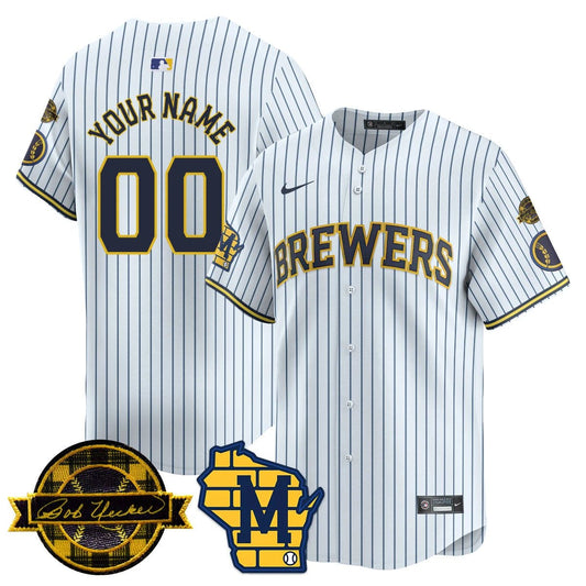 Custom Name/Number Milwaukee Brewers 2026 Limited Jersey - Bob Uecker Patch - All Stitched