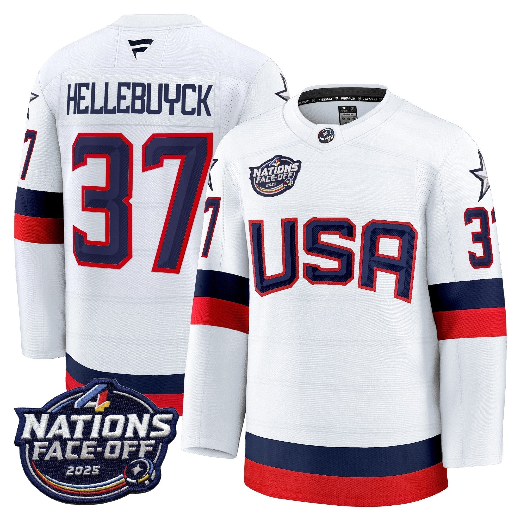 Men USA 4 Nations Face-Off 2025 Premium Jersey - All Stitched