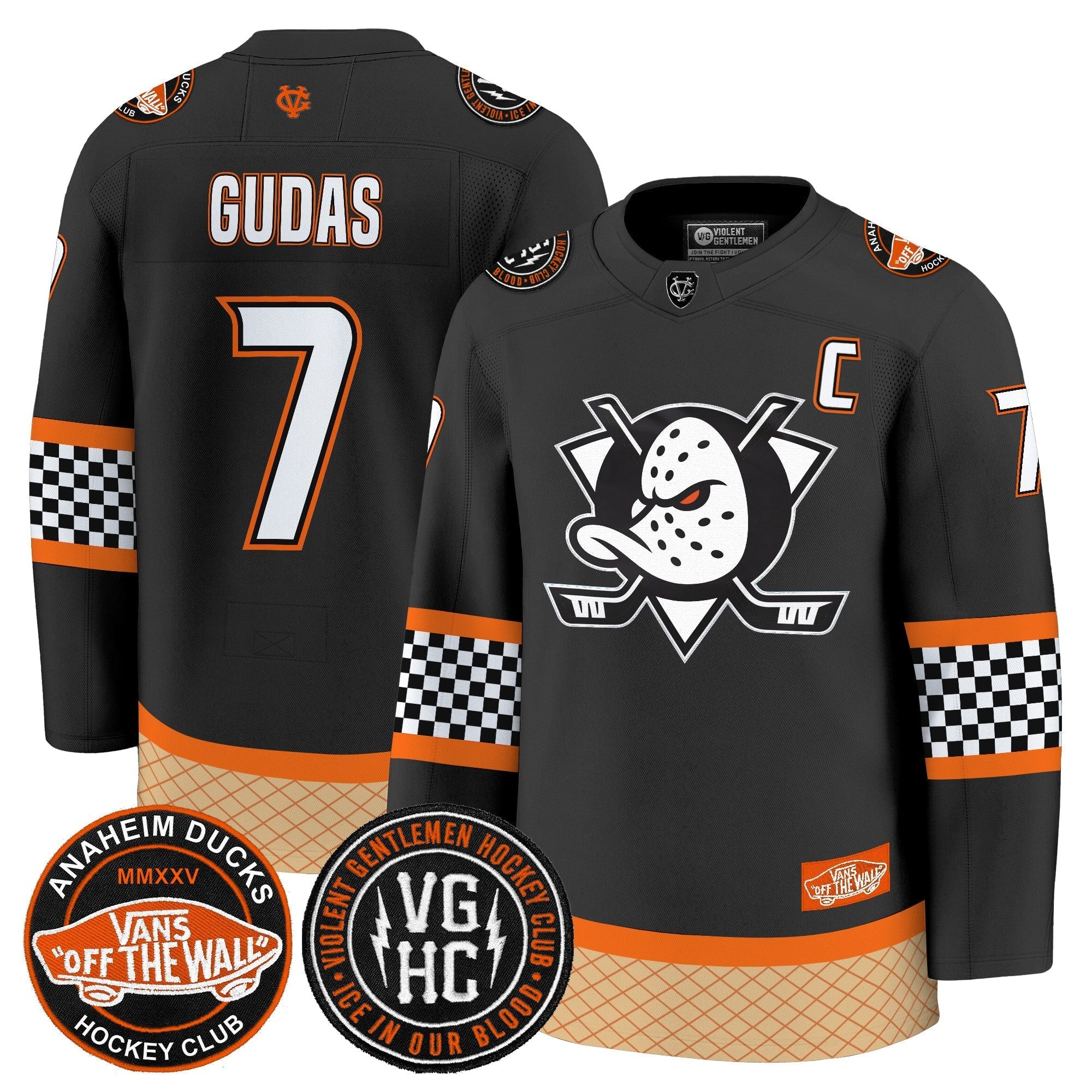 Men Anaheim Ducks Checkerboard 2025 Premium Jersey - All Stitched