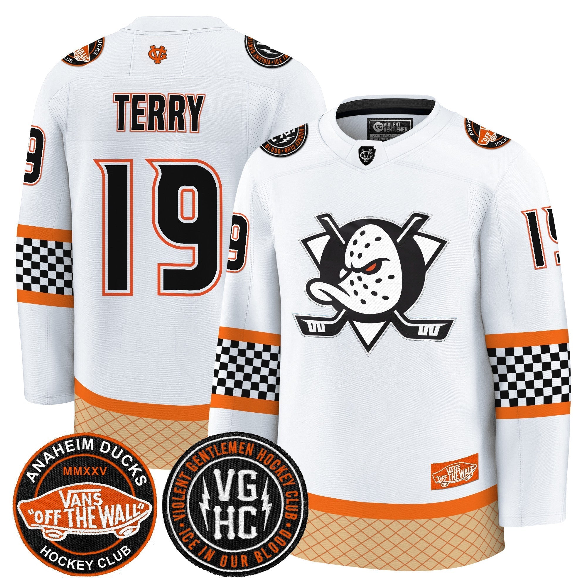 Men Anaheim Ducks Checkerboard 2025 Premium Jersey - All Stitched