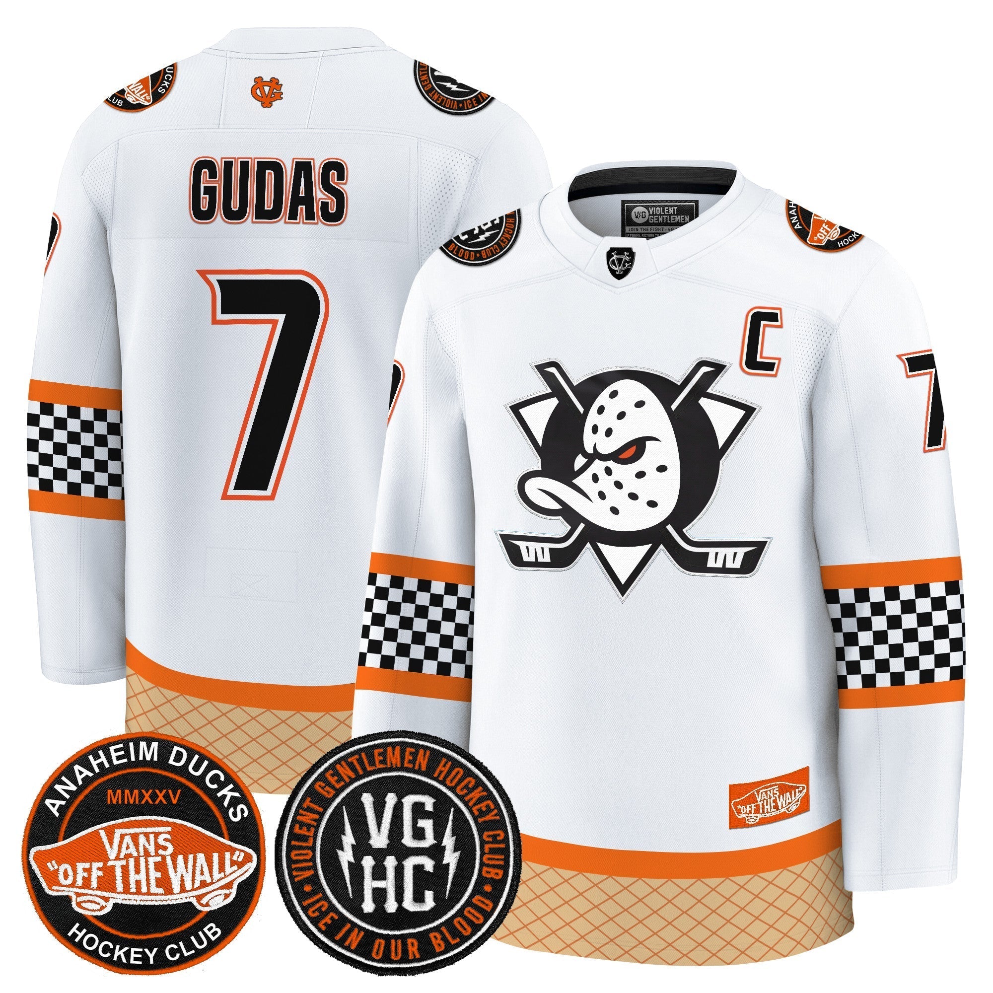 Men Anaheim Ducks Checkerboard 2025 Premium Jersey - All Stitched