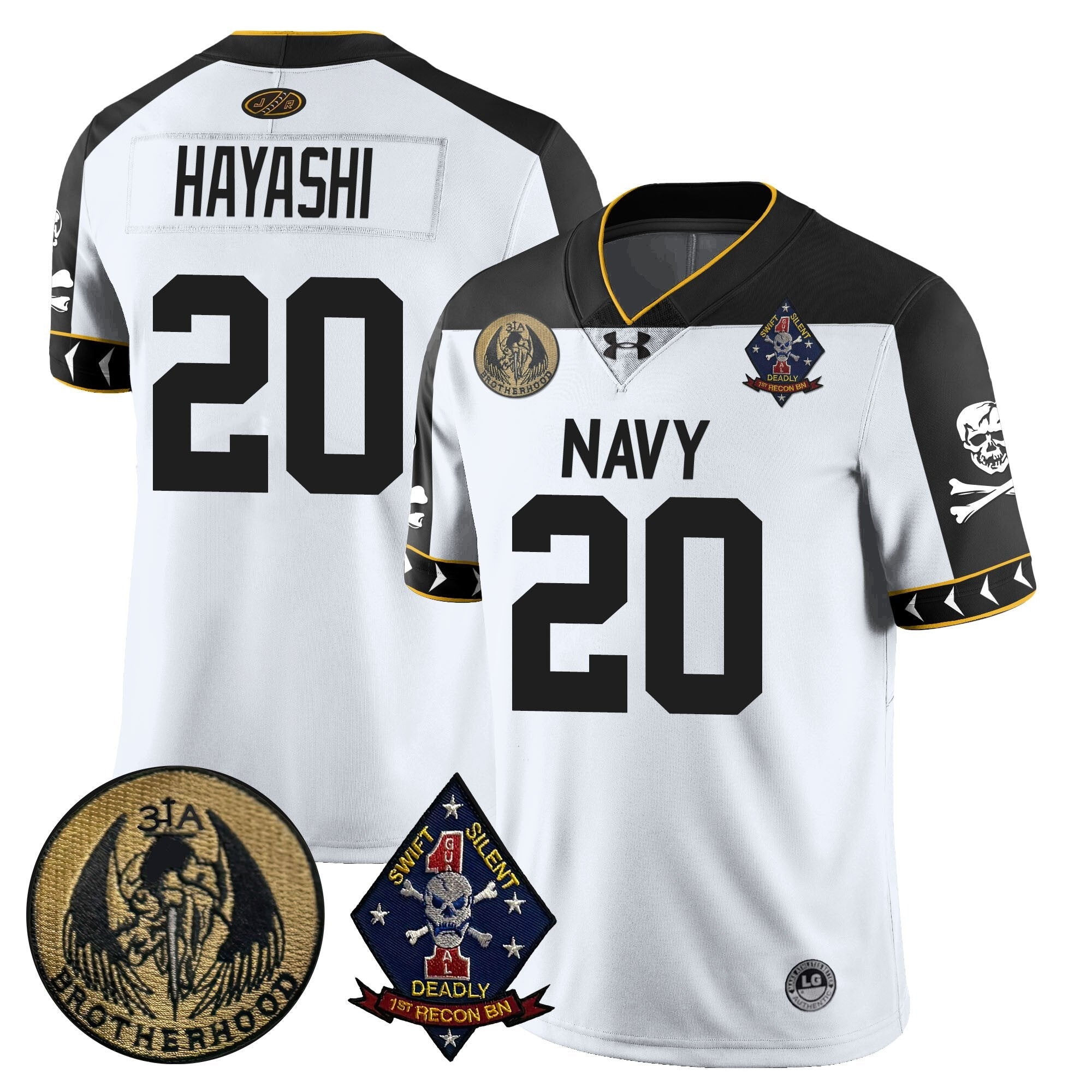 Men Navy Midshipmen Lacrosse Jolly Rogers Vapor Limited Jersey - All Stitched