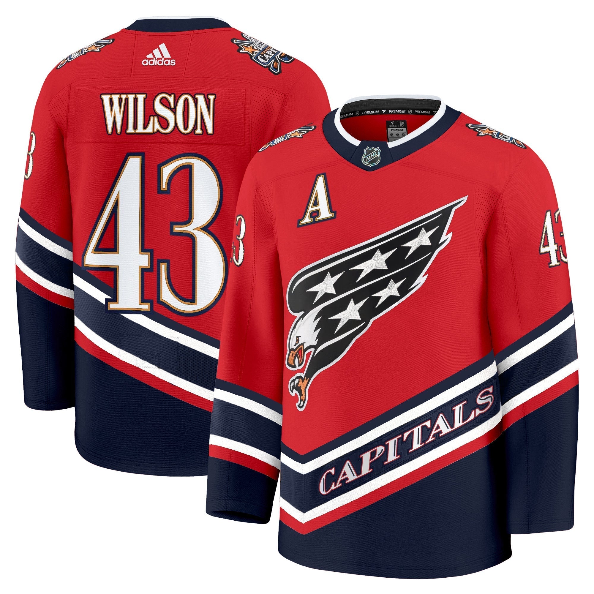Men Washington Capitals Screaming Eagle Jersey Collection (1995-2024) - All Stitched