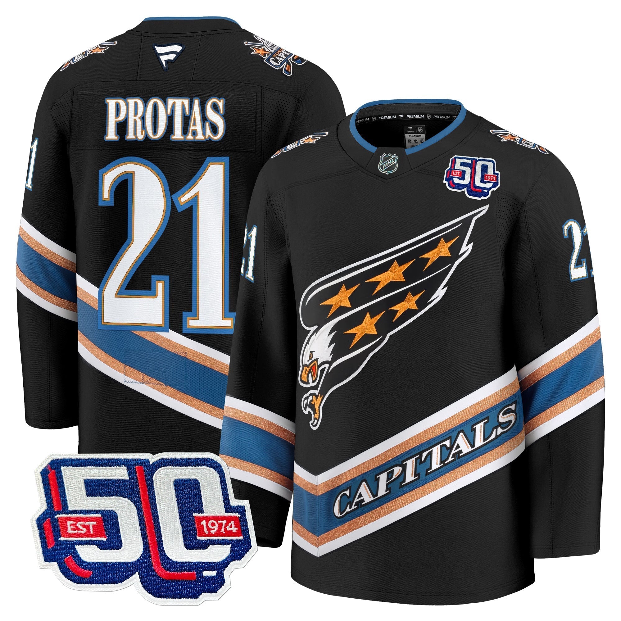 Men Washington Capitals Screaming Eagle Jersey Collection (1995-2024) - All Stitched