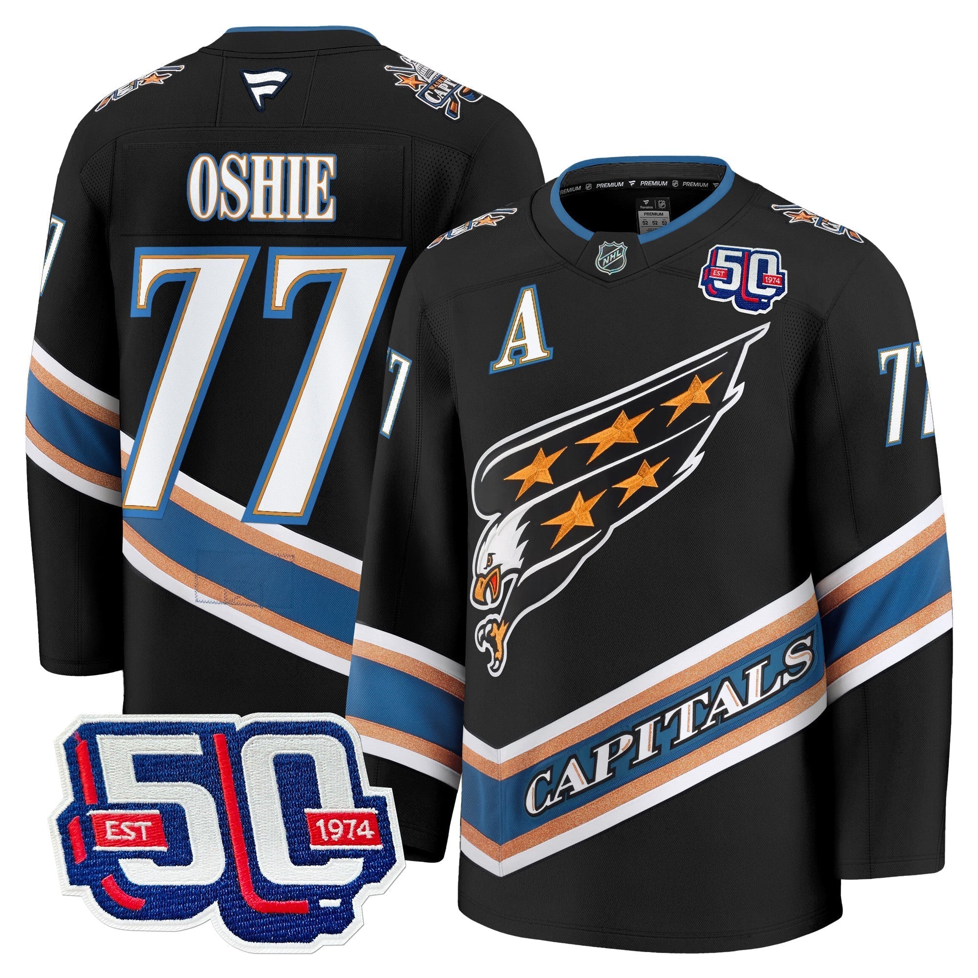 Men Washington Capitals Screaming Eagle Jersey Collection (1995-2024) - All Stitched