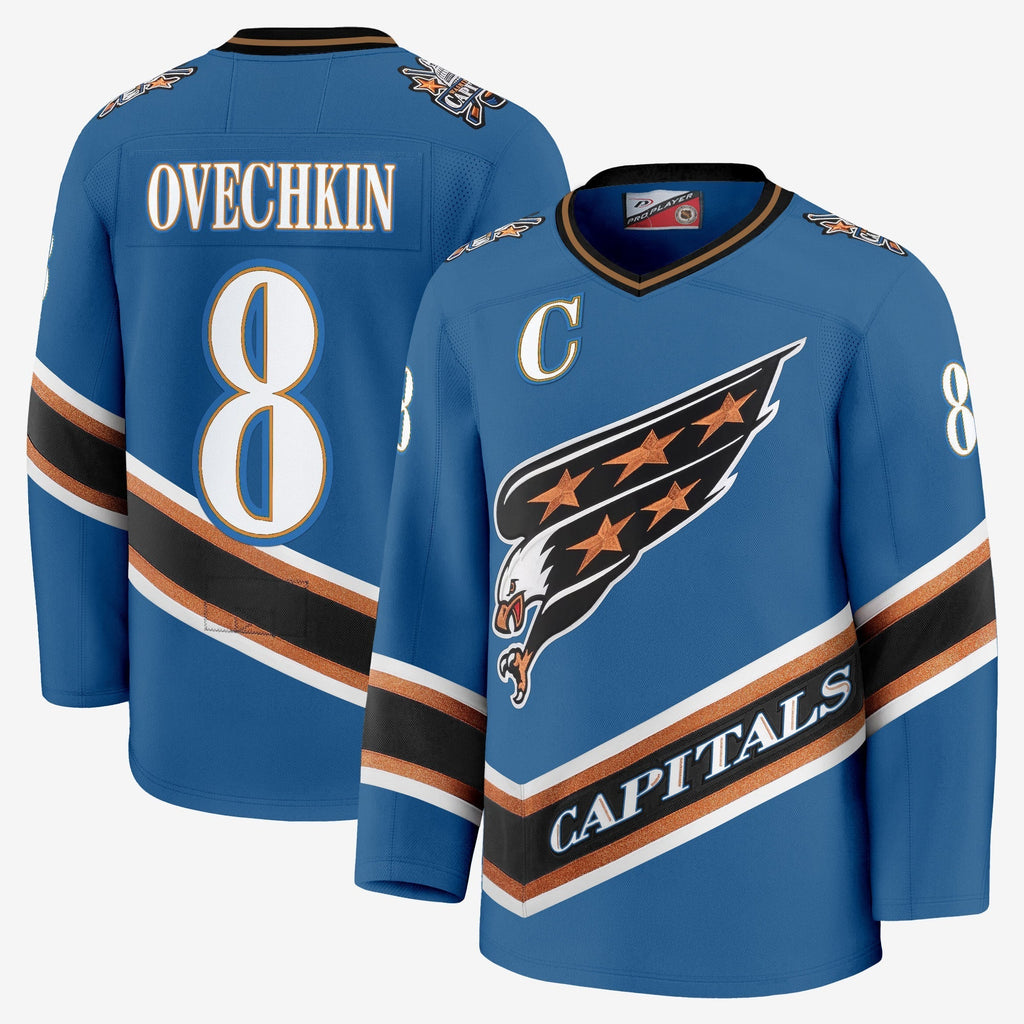 Men Washington Capitals Screaming Eagle Jersey Collection (1995-2024) - All Stitched