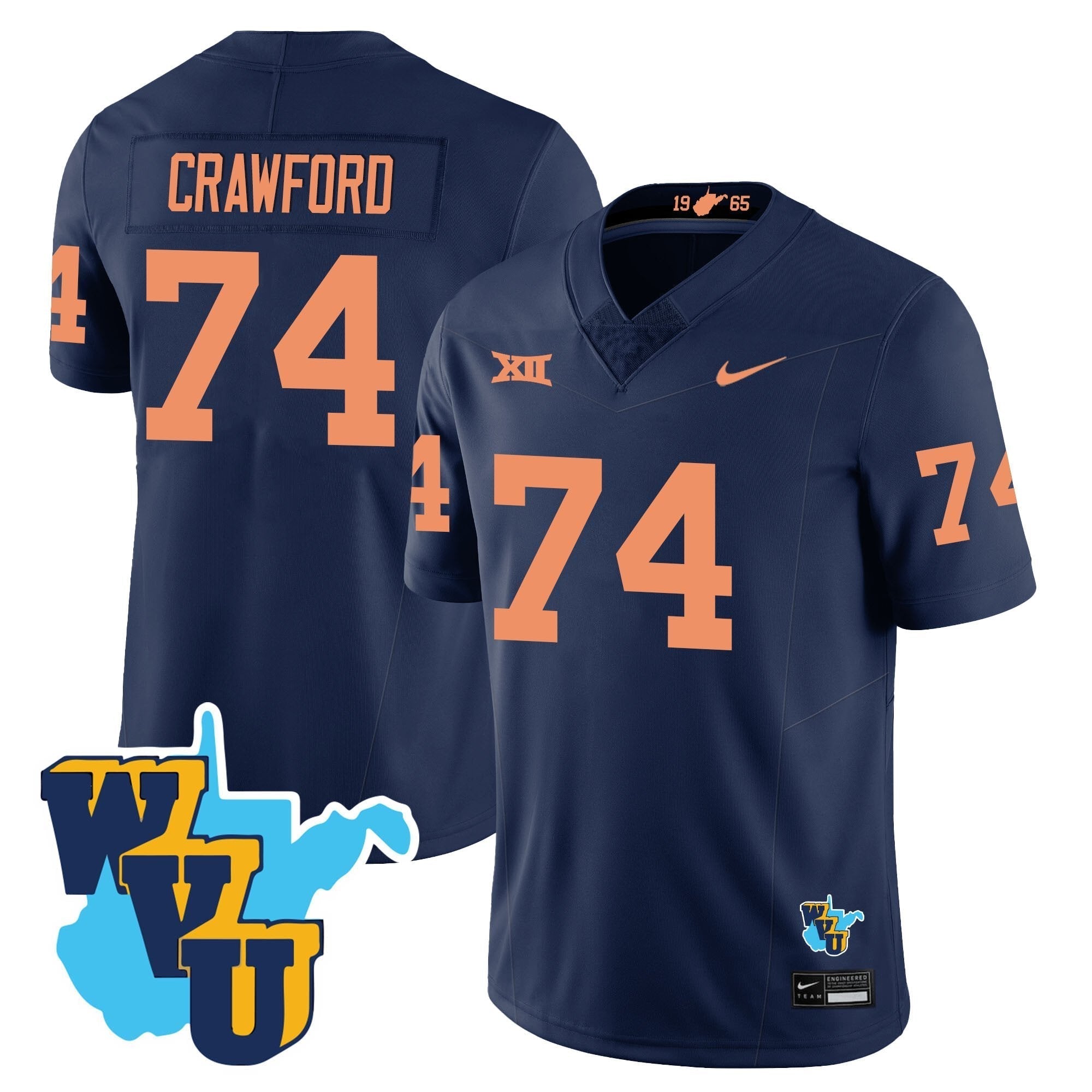 Men West Virginia Mountaineers 1965-2025 Throwback Jersey - All Stitched
