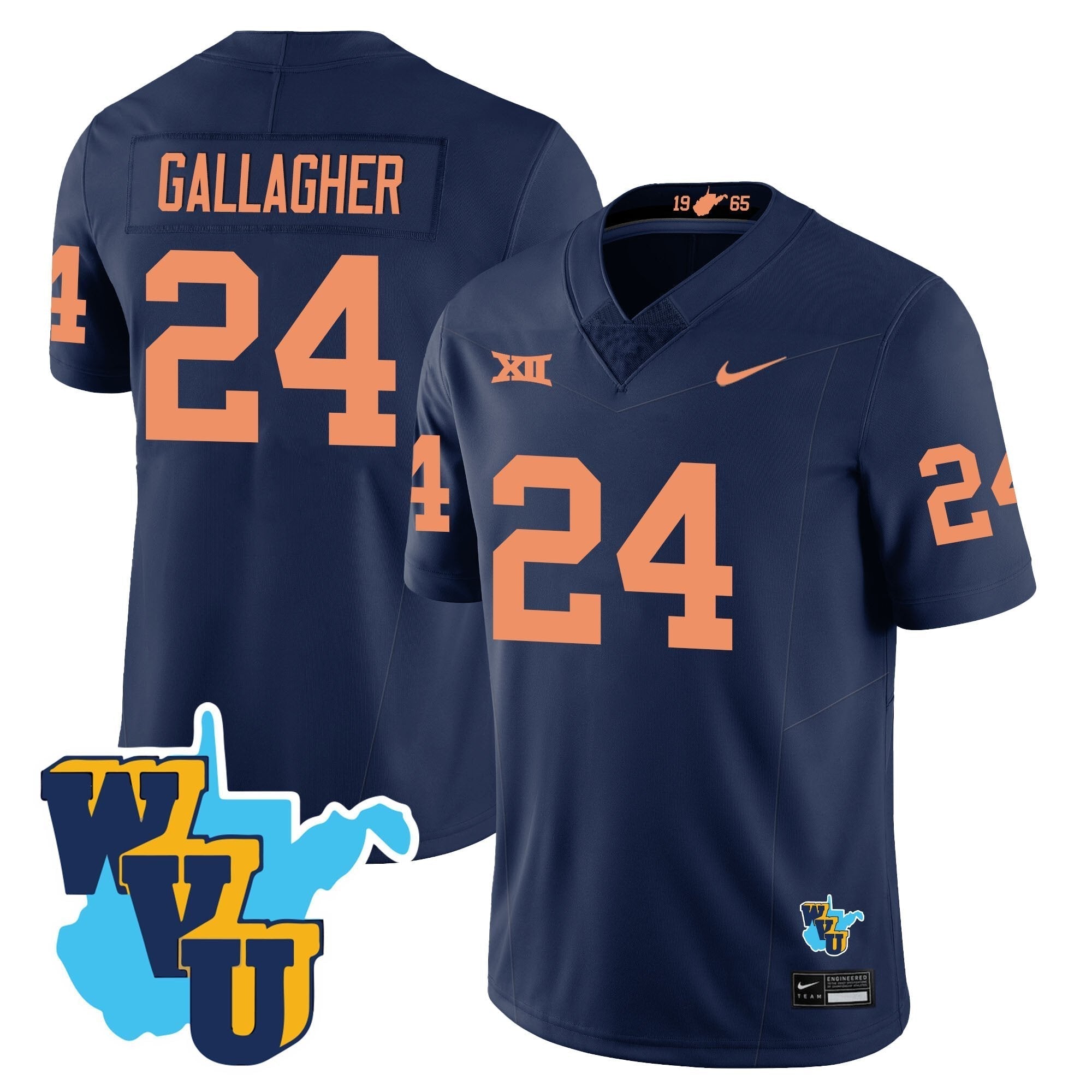Men West Virginia Mountaineers 1965-2025 Throwback Jersey - All Stitched