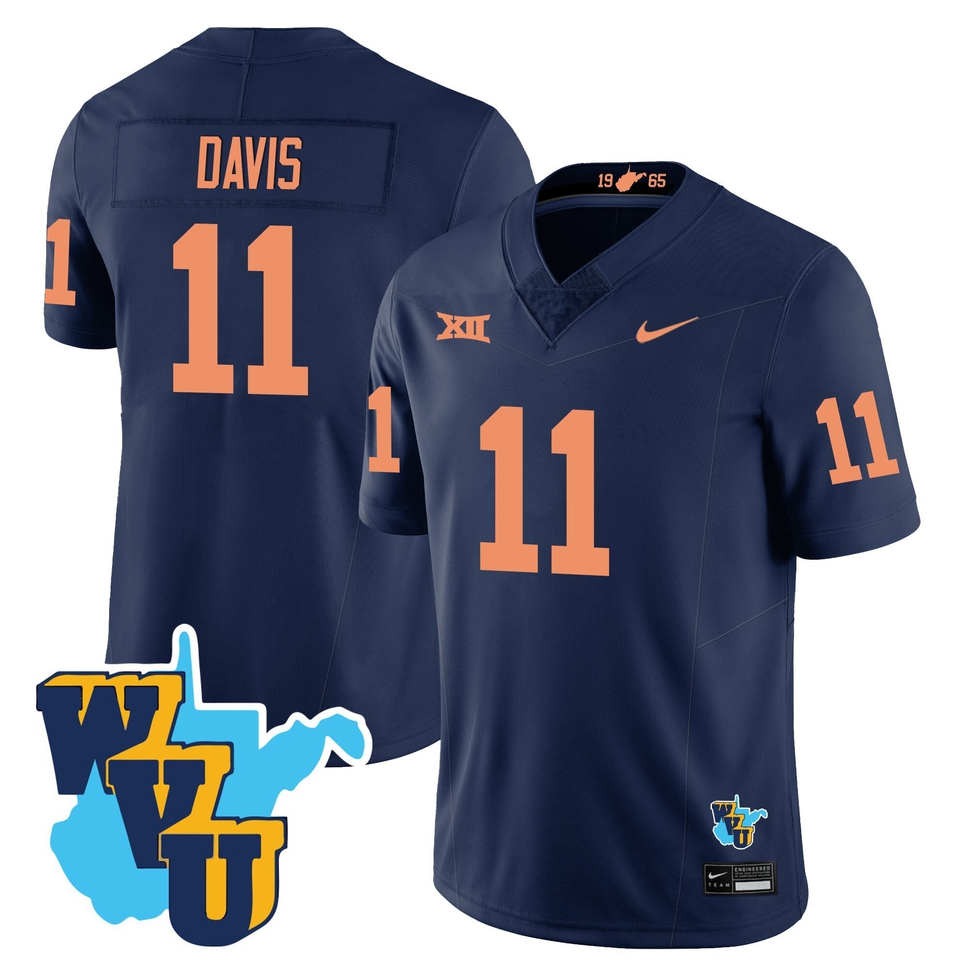 Men West Virginia Mountaineers 1965-2025 Throwback Jersey - All Stitched