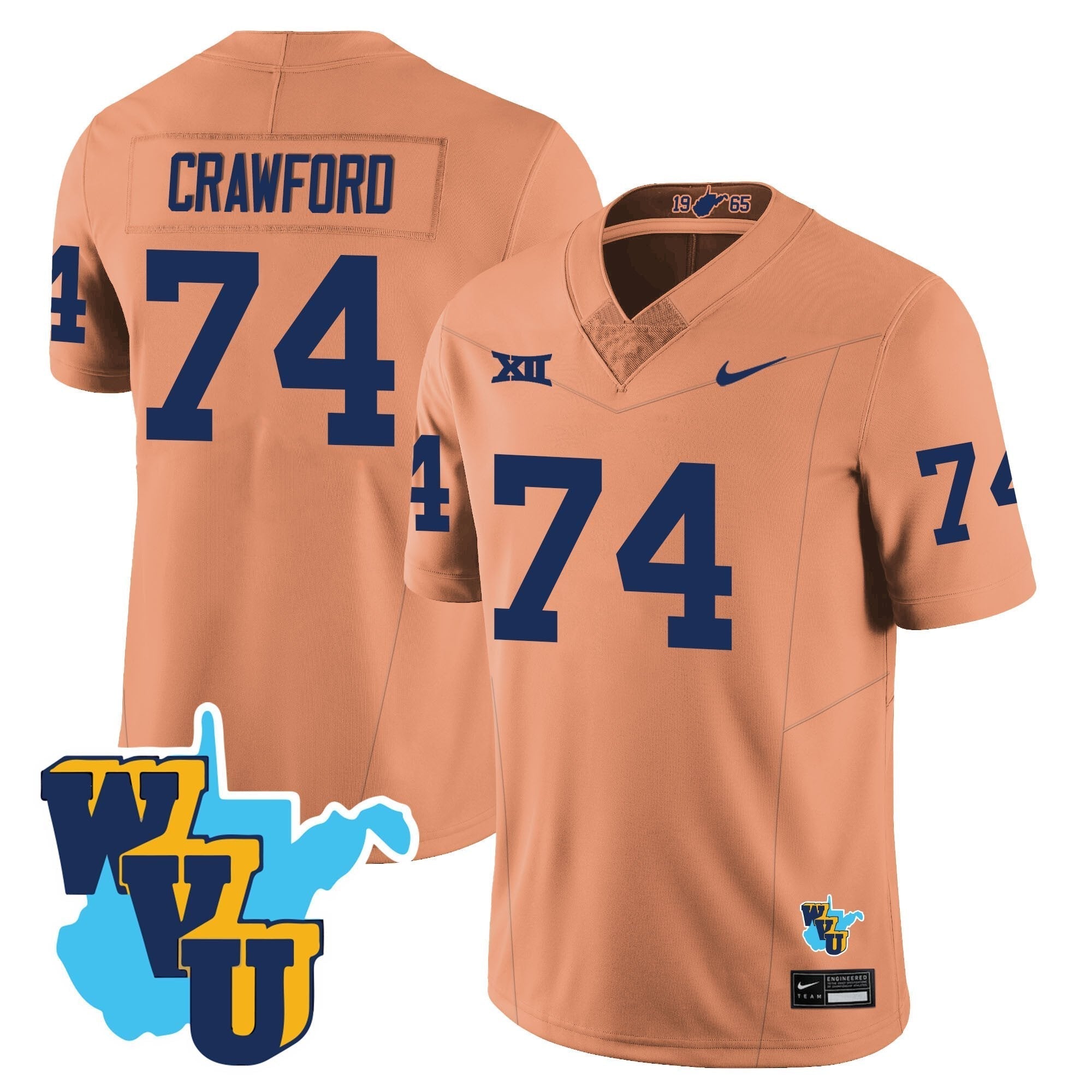 Men West Virginia Mountaineers 1965-2025 Throwback Jersey - All Stitched