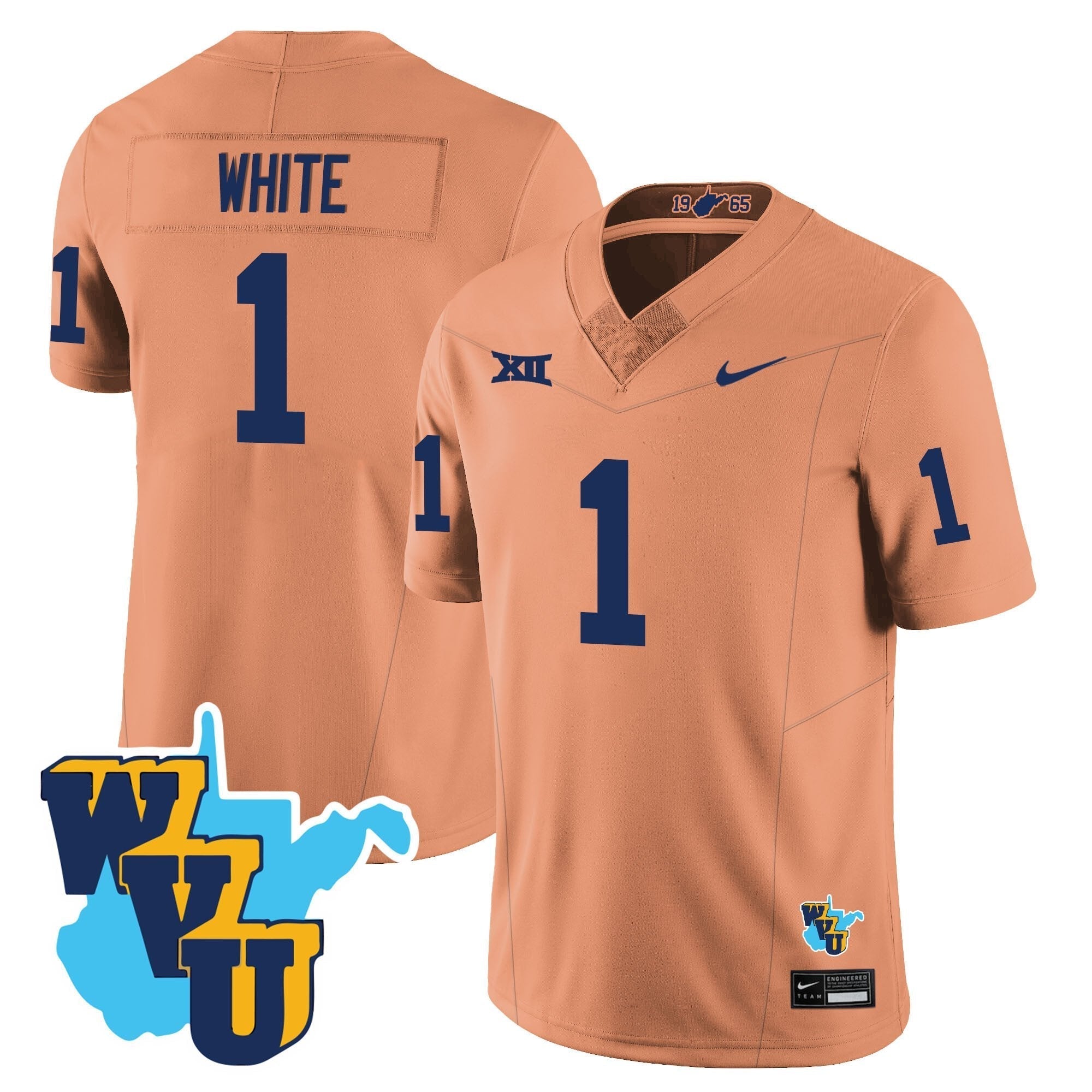 Men West Virginia Mountaineers 1965-2025 Throwback Jersey - All Stitched