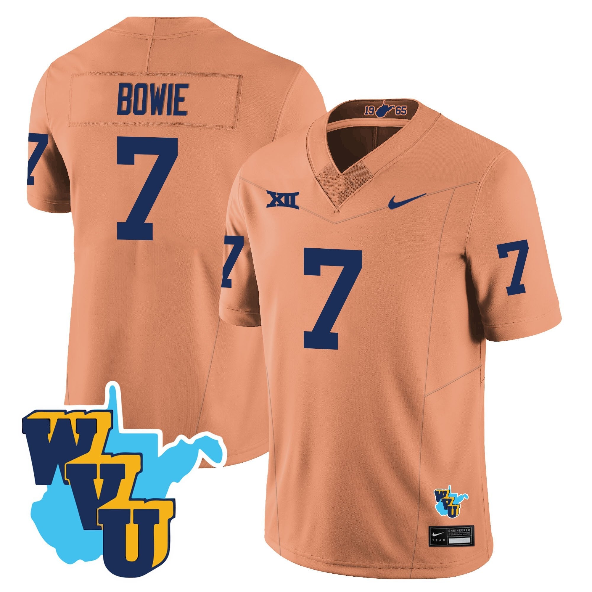 Men West Virginia Mountaineers 1965-2025 Throwback Jersey - All Stitched