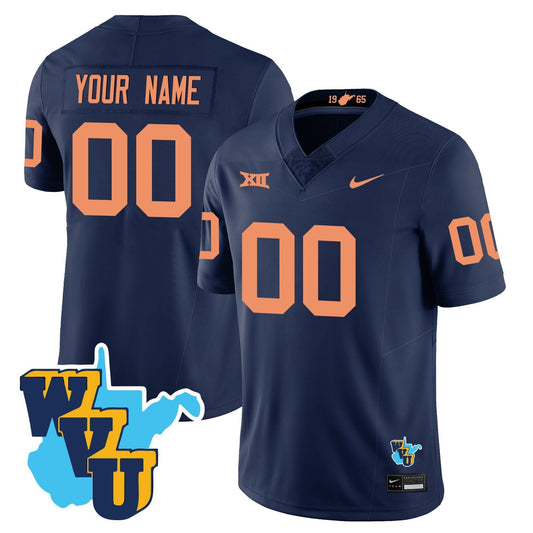 Custom West Virginia Mountaineers 1965-2025 Throwback Jersey - All Stitched