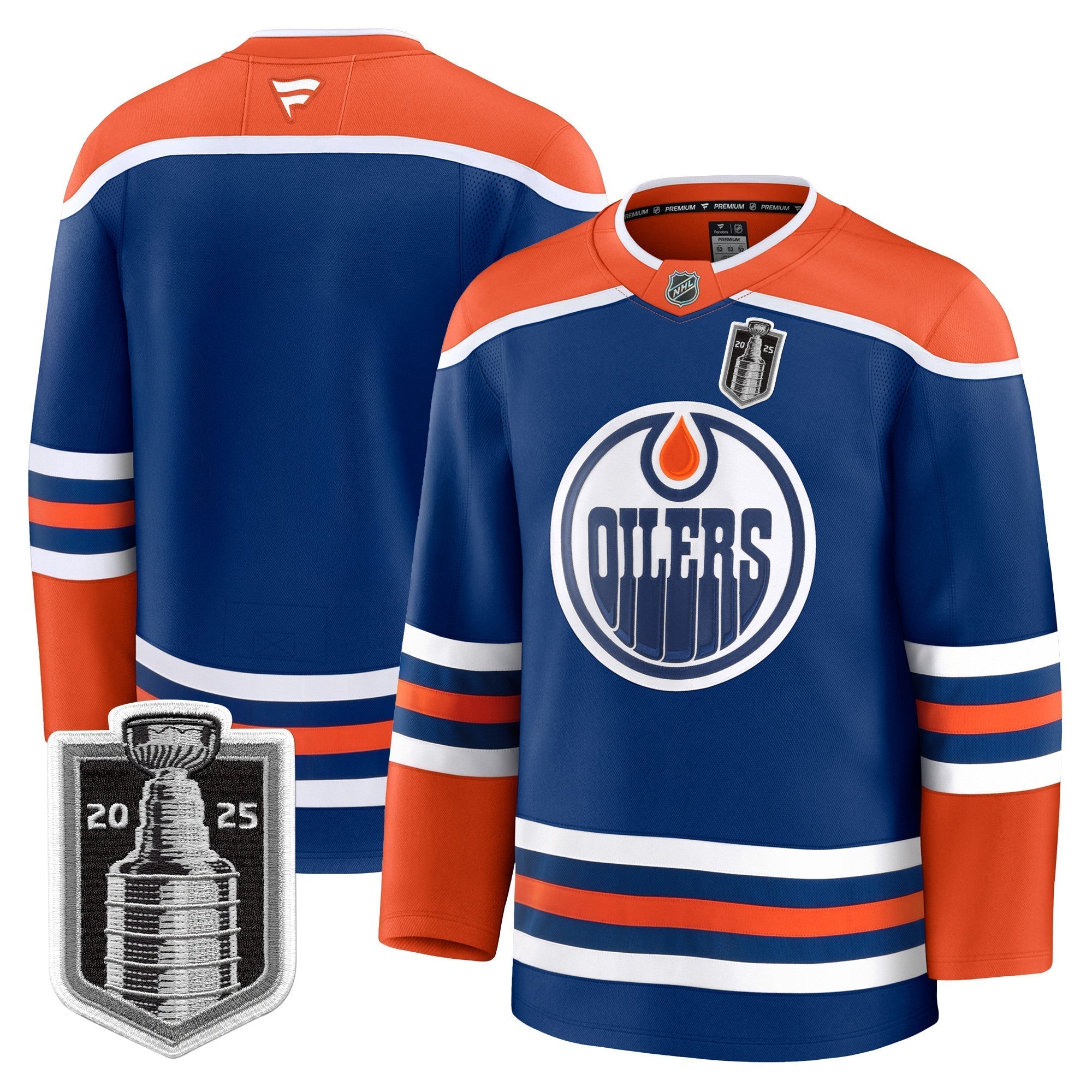 Men Edmonton Oilers 2025 Stanley Cup Final Premium Jersey - All Stitched
