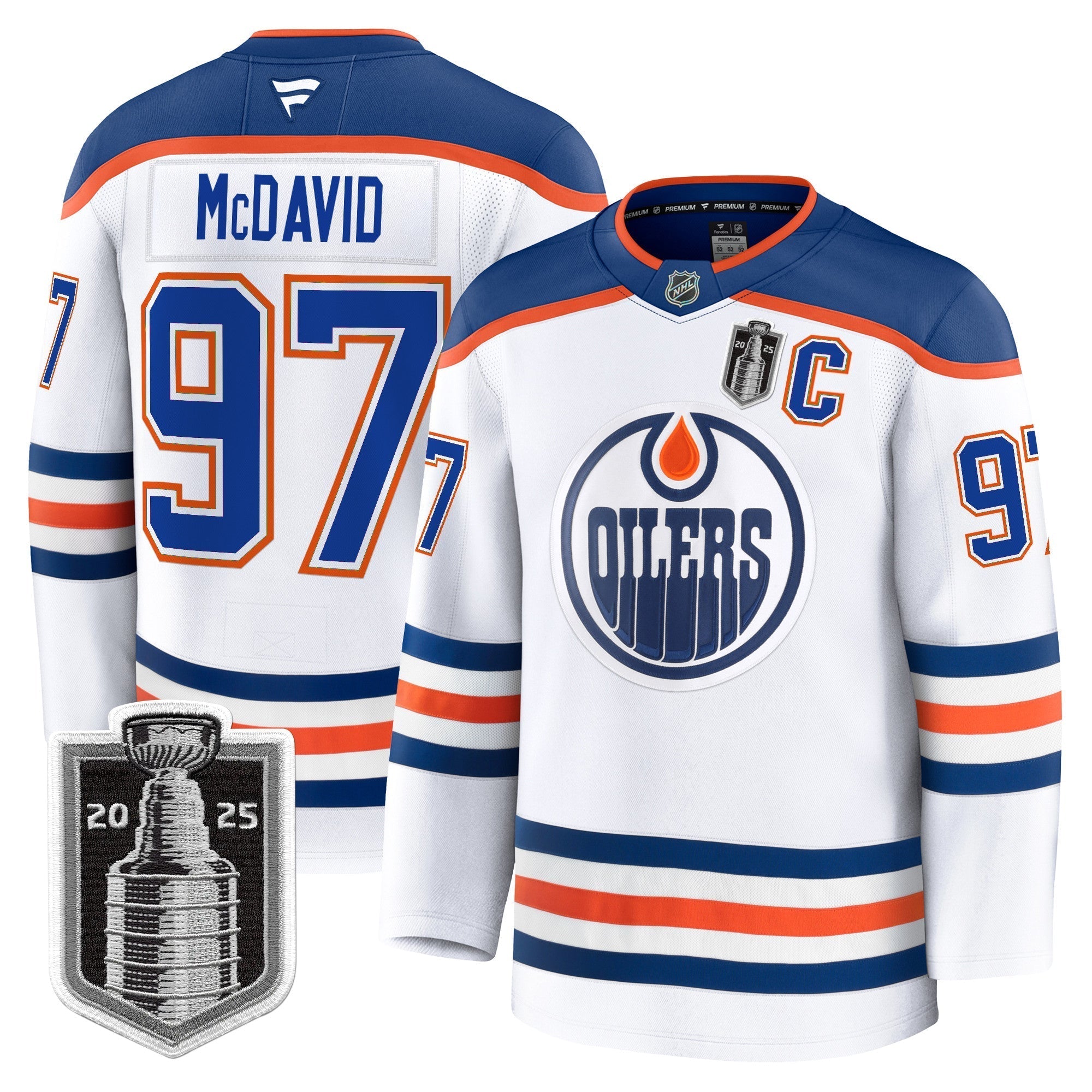 Men Edmonton Oilers 2025 Stanley Cup Final Premium Jersey - All Stitched