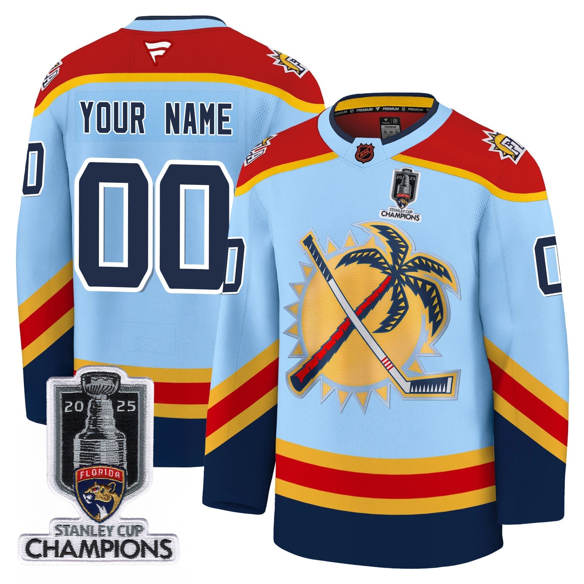 Florida Panthers 2025 Stanley Cup Champions Jersey - All Stitched