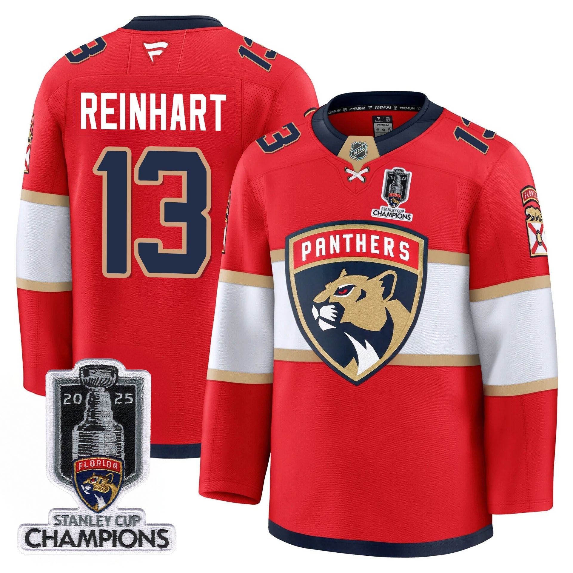 Florida Panthers 2025 Stanley Cup Champions Jersey - All Stitched